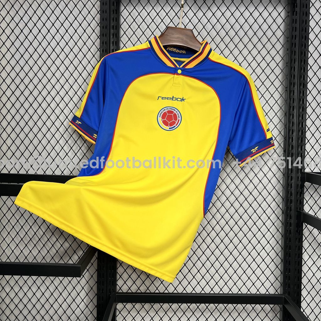 Unitedfootballkit.com | Retro Colombia 2001 Home Jersey -Customize Name, Number and Patch | Worldwide Shipping