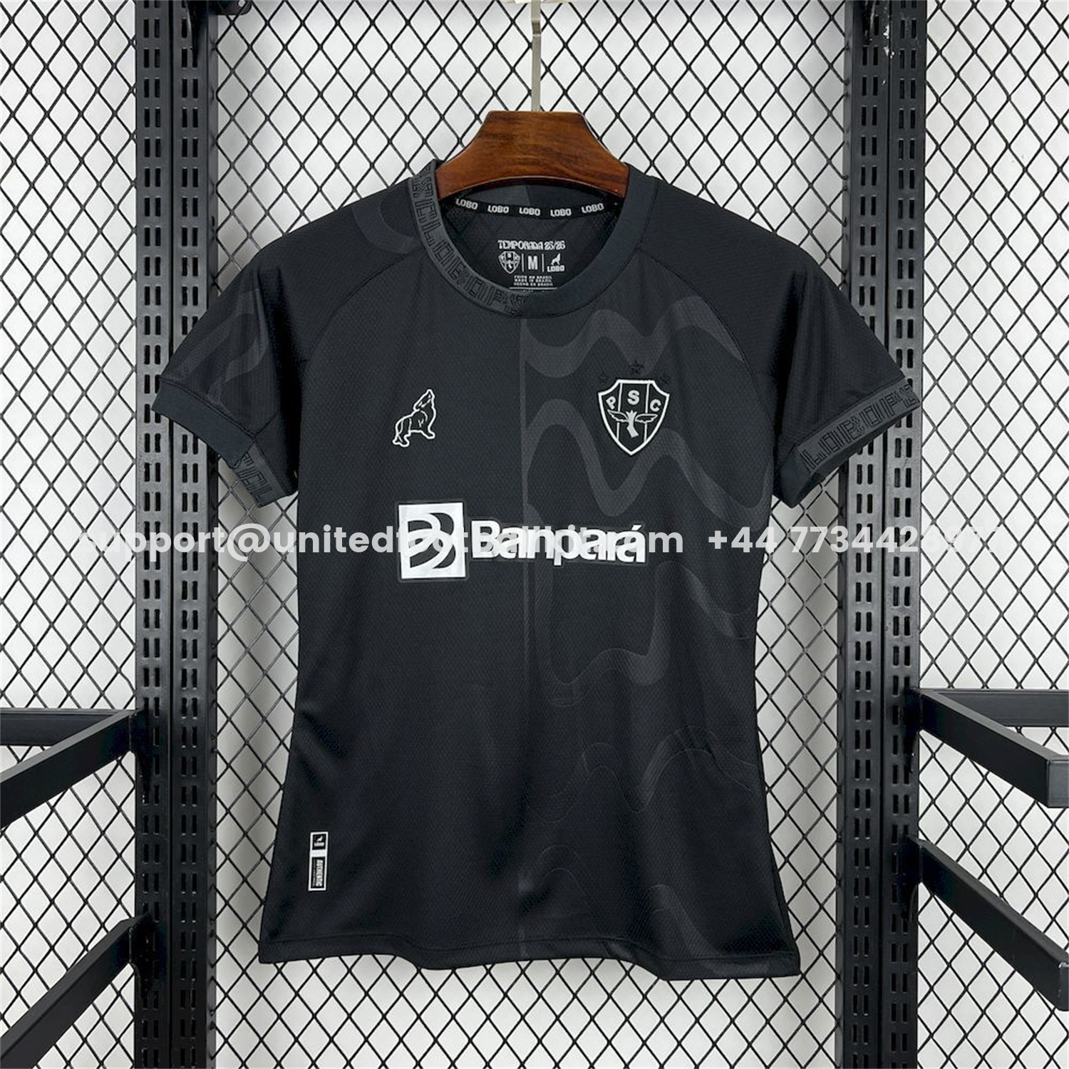 Unitedfootballkit.com | Women's Paysandu 25-26 Third Black Unsponsored Jersey -Customize Name, Number and Patch | Worldwide Shipping
