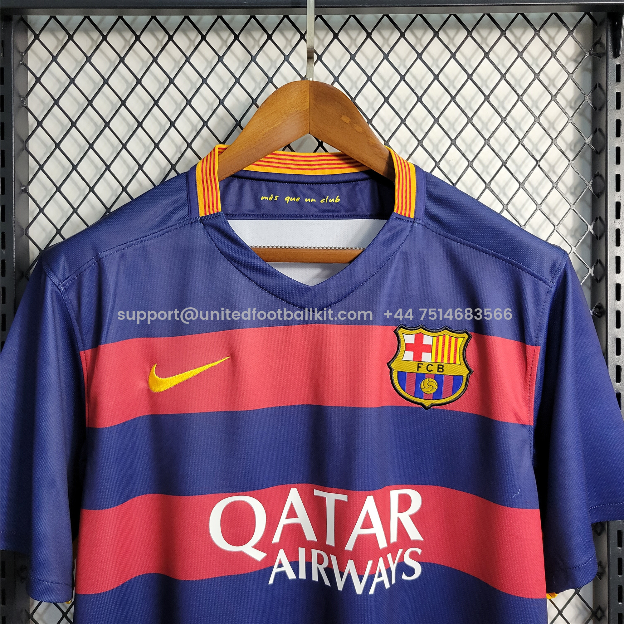 Unitedfootballkit.com | Retro Barcelona 15-16 Home Stadium Jersey -Customize Name, Number and Patch | Worldwide Shipping