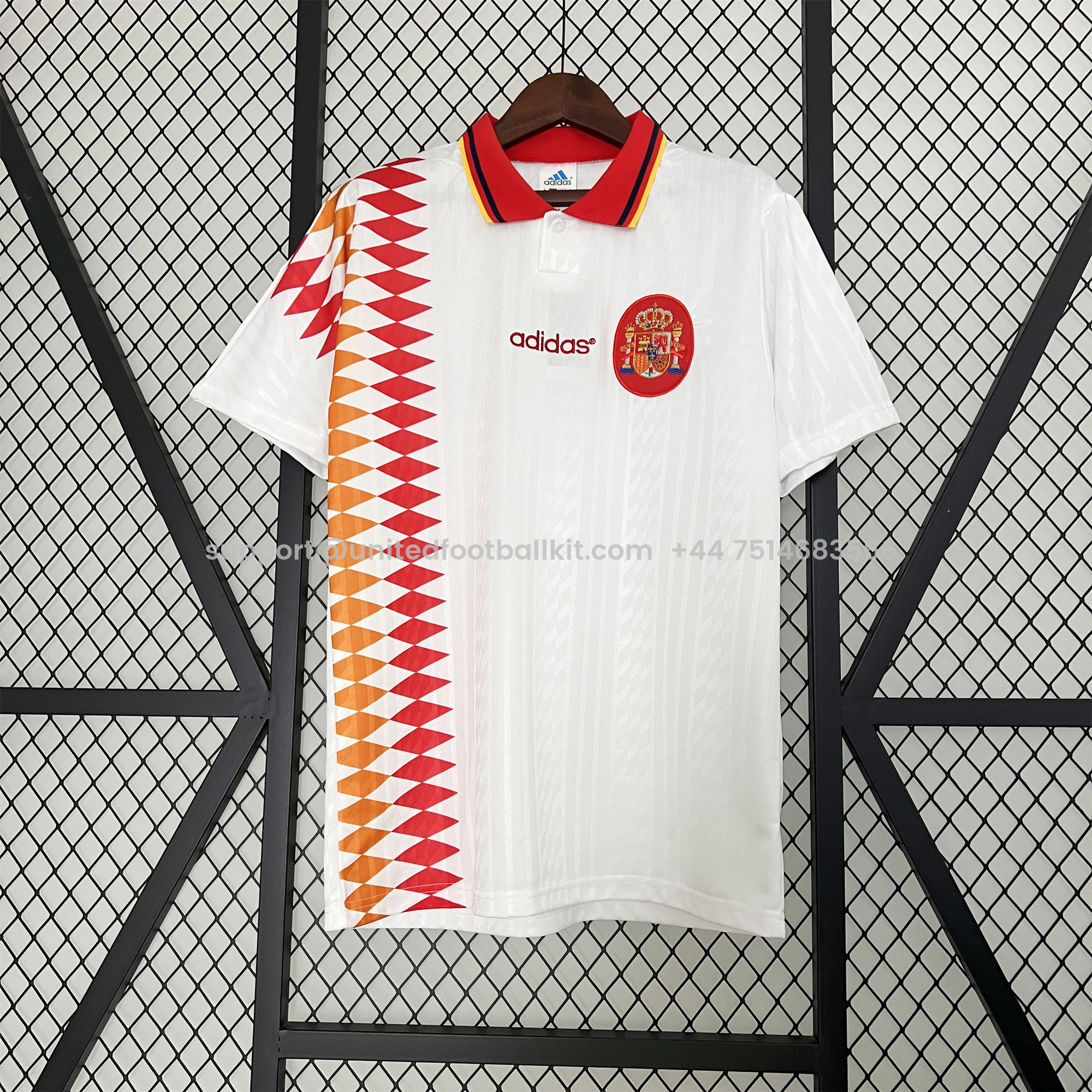 Unitedfootballkit.com | Retro Spain 1994 Away Stadium Jersey -Customize Name, Number and Patch | Worldwide Shipping