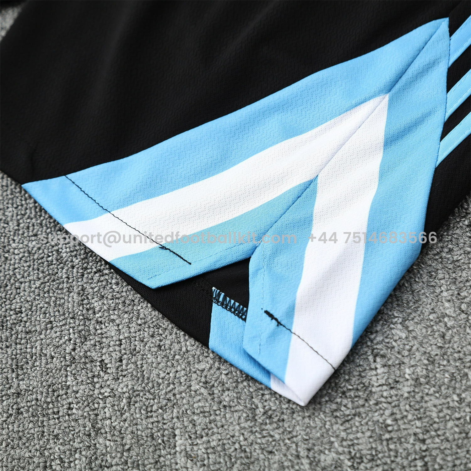 Unitedfootballkit.com | Argentina 25-26 Short-Sleeve Training Set - Black Top & Black Shorts -Customize Name, Number and Patch | Worldwide Shipping
