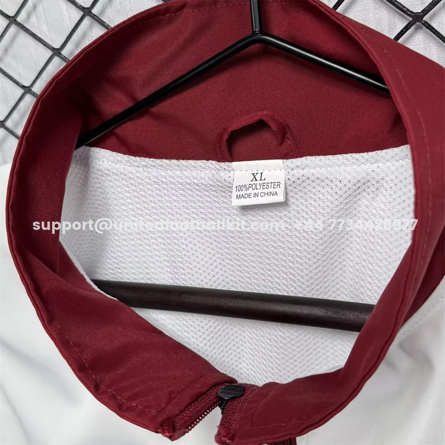 Unitedfootballkit.com | Retro Sevilla 1993-94 Home Windbreaker Jacket - White And Red -Customize Name, Number and Patch | Worldwide Shipping