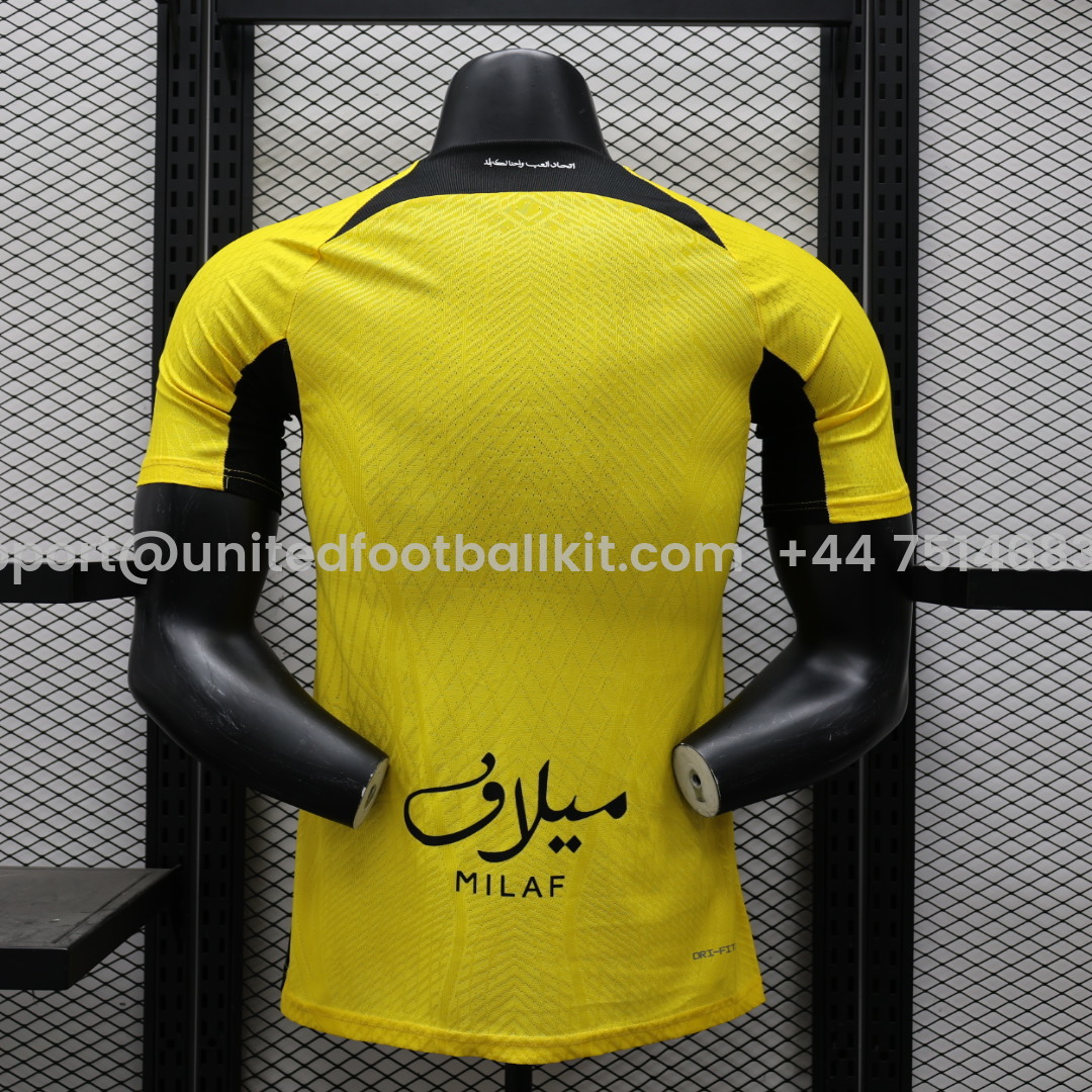 Unitedfootballkit.com | Al Ittihad Jeddah United 24-25 Home Jersey - Player Version -Customize Name, Number and Patch | Worldwide Shipping