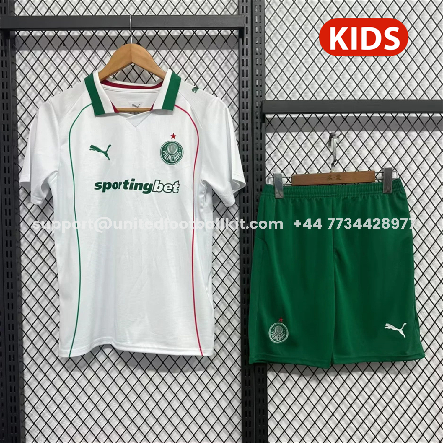 Unitedfootballkit.com | Palmeiras 26-27 Away Kids Kit -Customize Name, Number and Patch | Worldwide Shipping