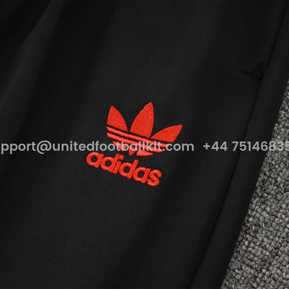 Unitedfootballkit.com | Manchester United 24-25 Originals LFSTLR Jacket Training Tracksuit - Black -Customize Name, Number and Patch | Worldwide Shipping