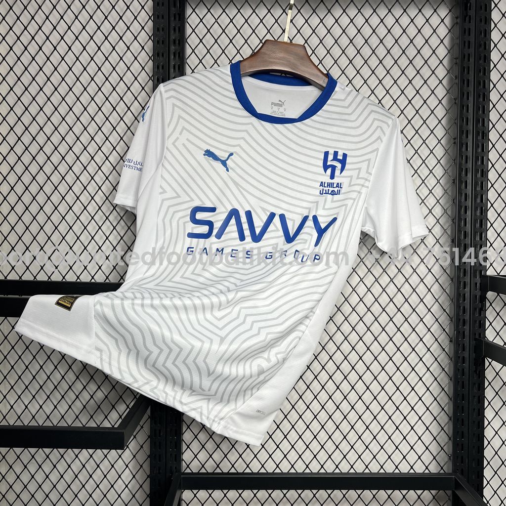 Unitedfootballkit.com | Al Hilal Riyadh Crescent 24-25 Away Jersey - Fans Version -Customize Name, Number and Patch | Worldwide Shipping