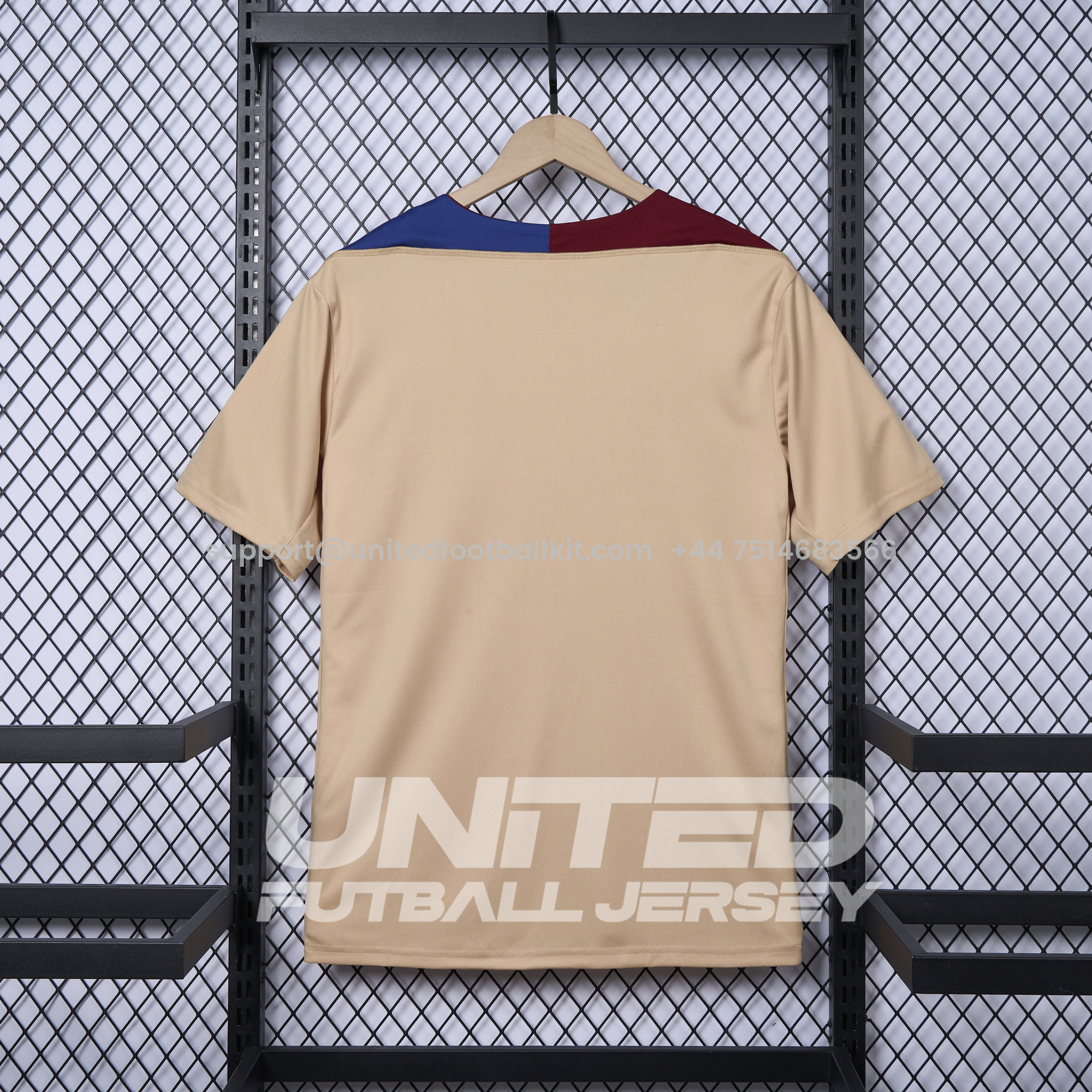 Unitedfootballkit.com | Barcelona 24-25 Frick Same Style Coach Training Shirt - Gold -Customize Name, Number and Patch | Worldwide Shipping