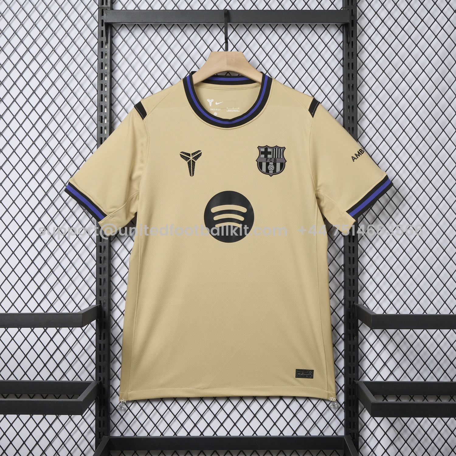 Unitedfootballkit.com | Barcelona 25-26 Away Jersey - Fans Version -Customize Name, Number and Patch | Worldwide Shipping