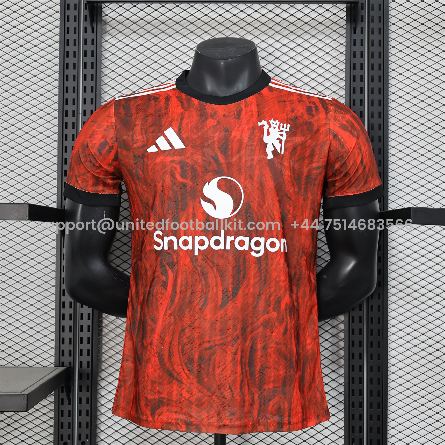 Unitedfootballkit.com | Manchester United 24-25 Red Fire Special Edition Jersey - Player Version -Customize Name, Number and Patch | Worldwide Shipping