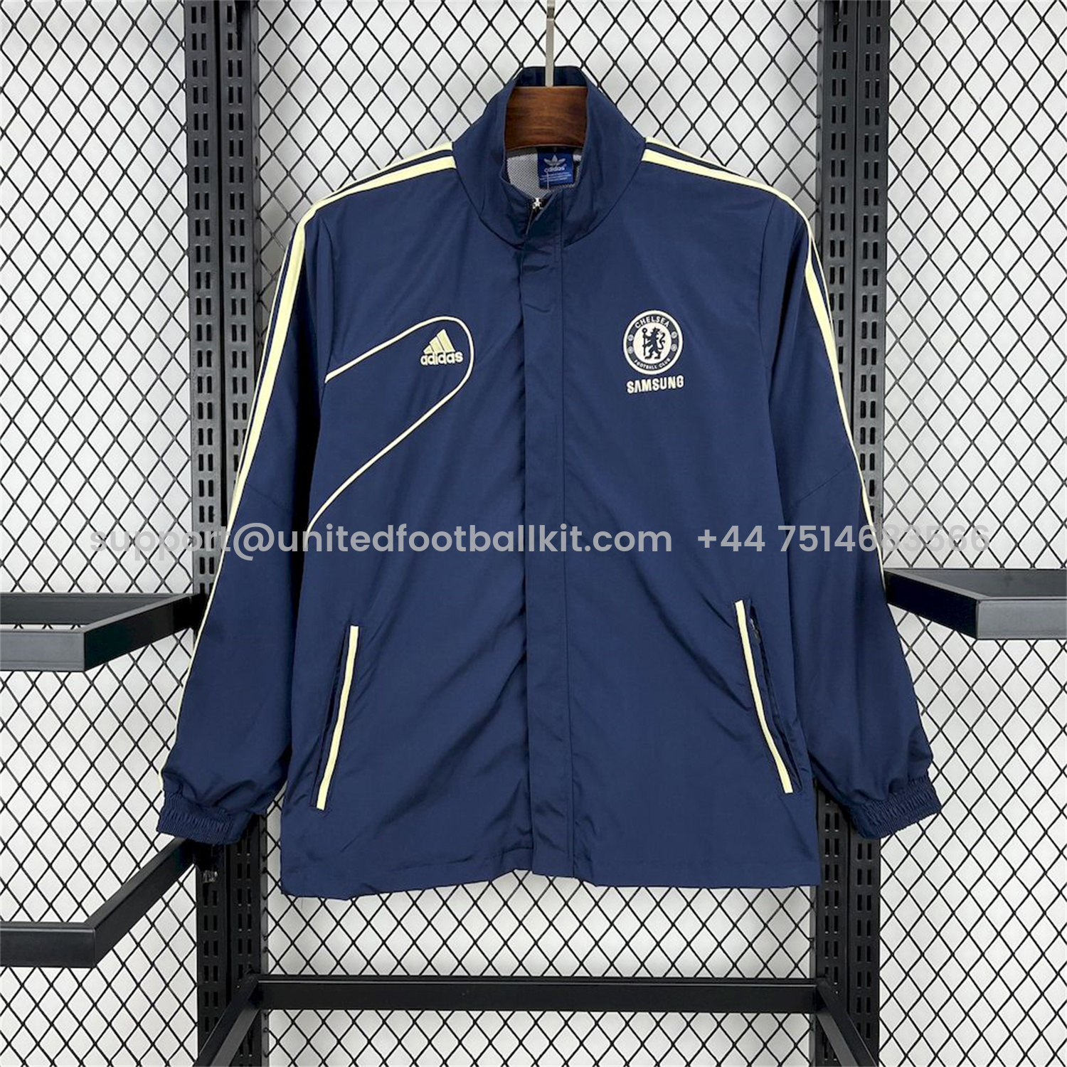 Unitedfootballkit.com | Retro C.H.E.L.S.E.A 2012-13 Player Windbreaker - Blue -Customize Name, Number and Patch | Worldwide Shipping