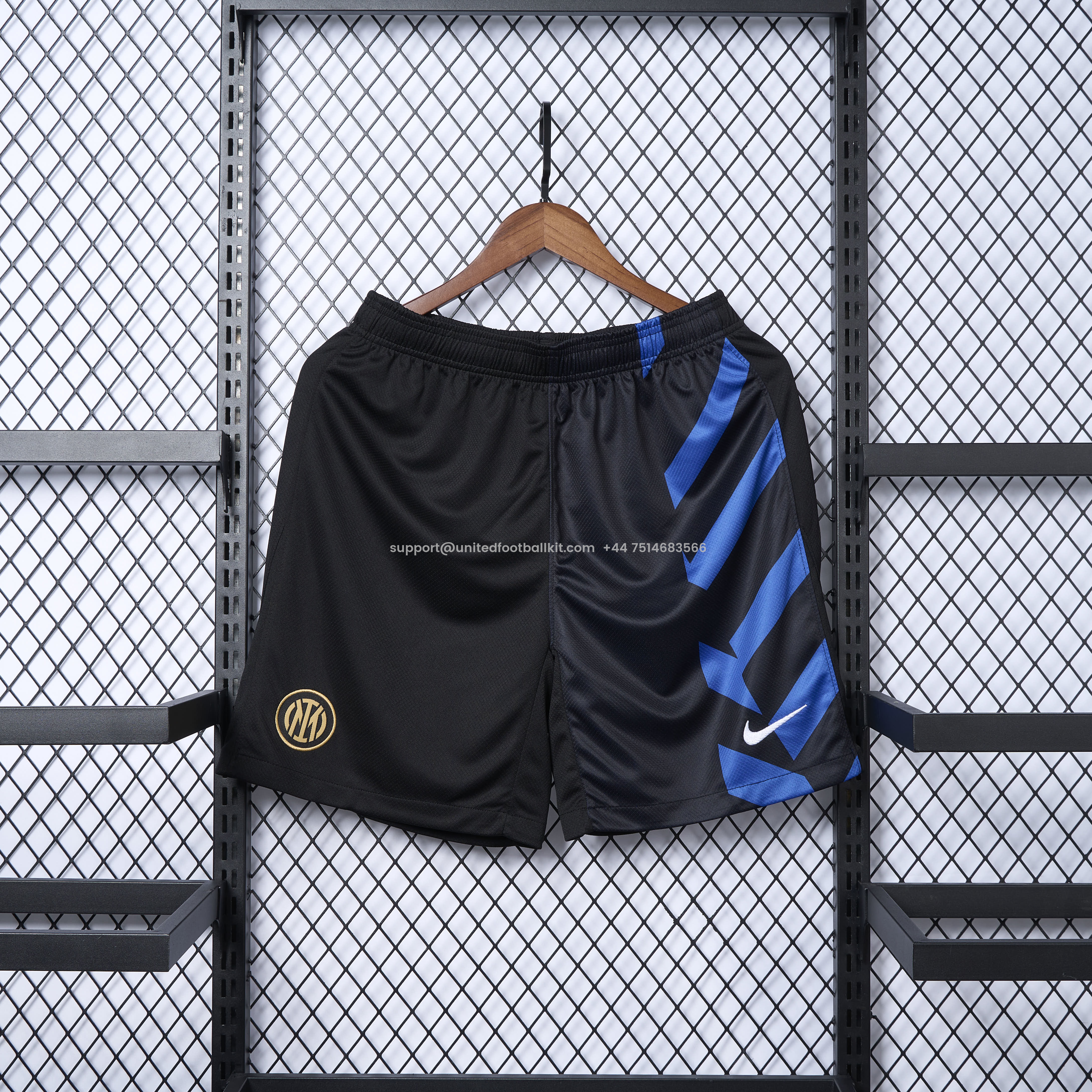 Unitedfootballkit.com | Inter Milan 24-25 Home Shorts - Fans Version -Customize Name, Number and Patch | Worldwide Shipping