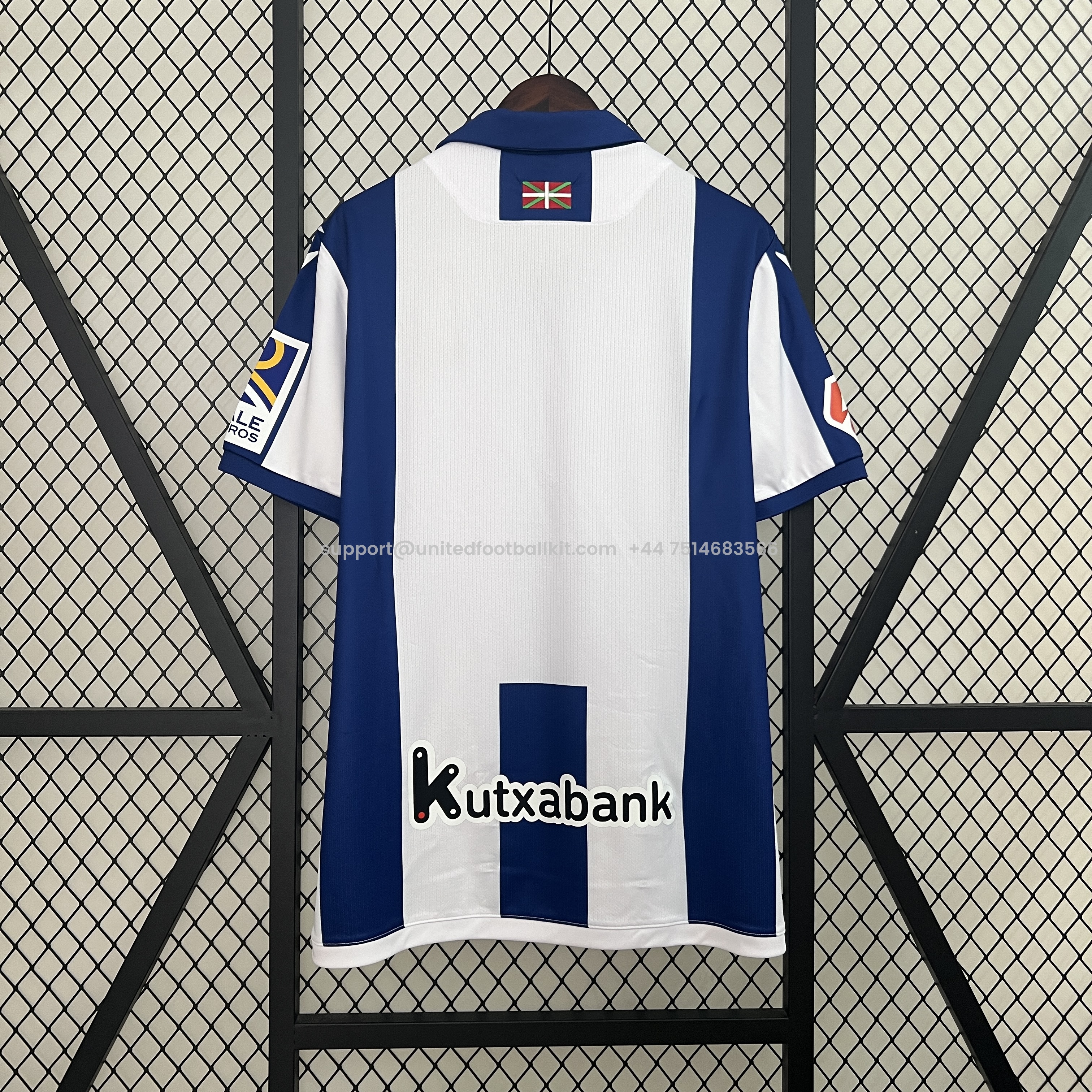 Unitedfootballkit.com | Real Sociedad 24-25 Home Stadium Jersey - Fans Version -Customize Name, Number and Patch | Worldwide Shipping