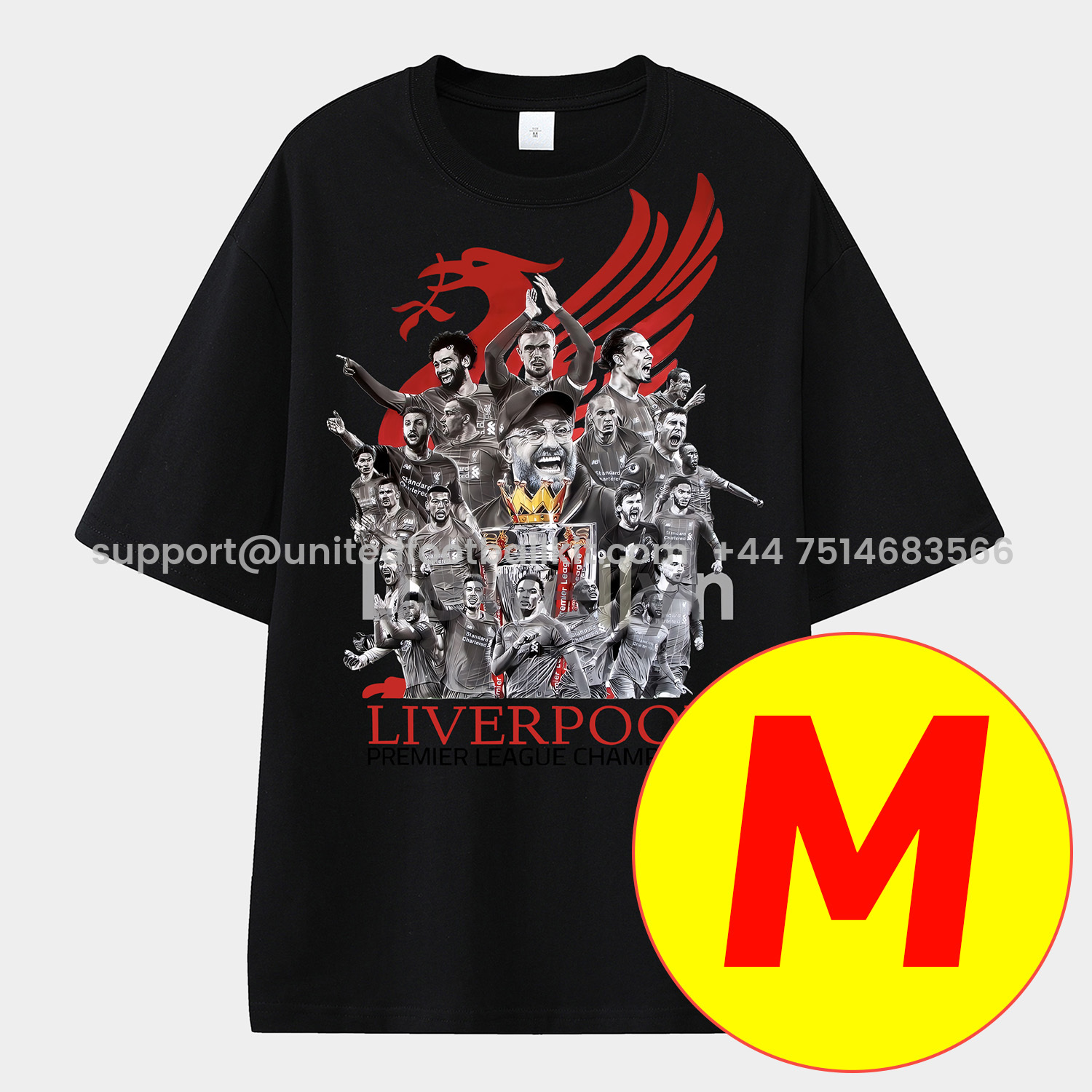 Unitedfootballkit.com | Salah Liverpool Klopp Arnold Unisex Pure Cotton T-shirt -Customize Name, Number and Patch | Worldwide Shipping