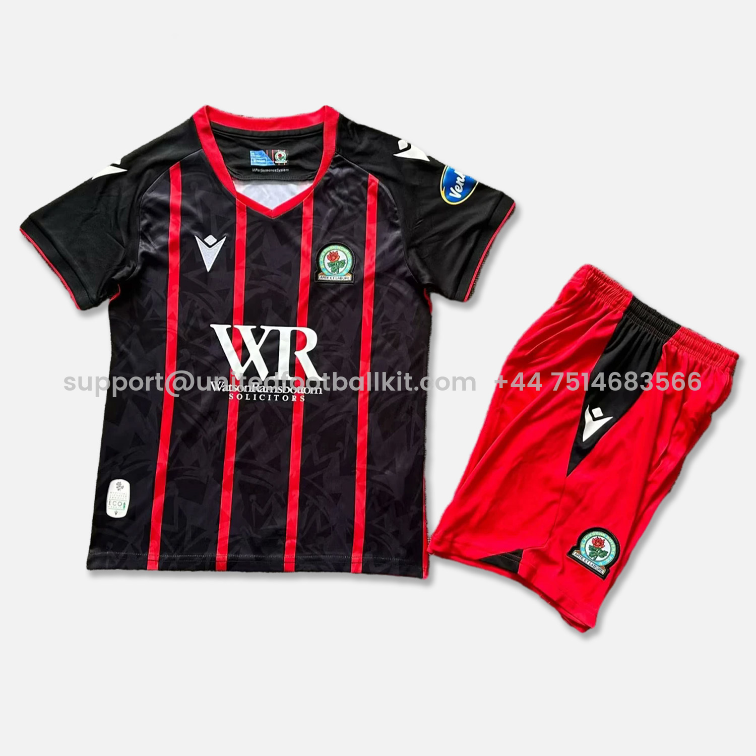 Unitedfootballkit.com | Blackburn Rovers 24-25 Away Kids Kit -Customize Name, Number and Patch | Worldwide Shipping