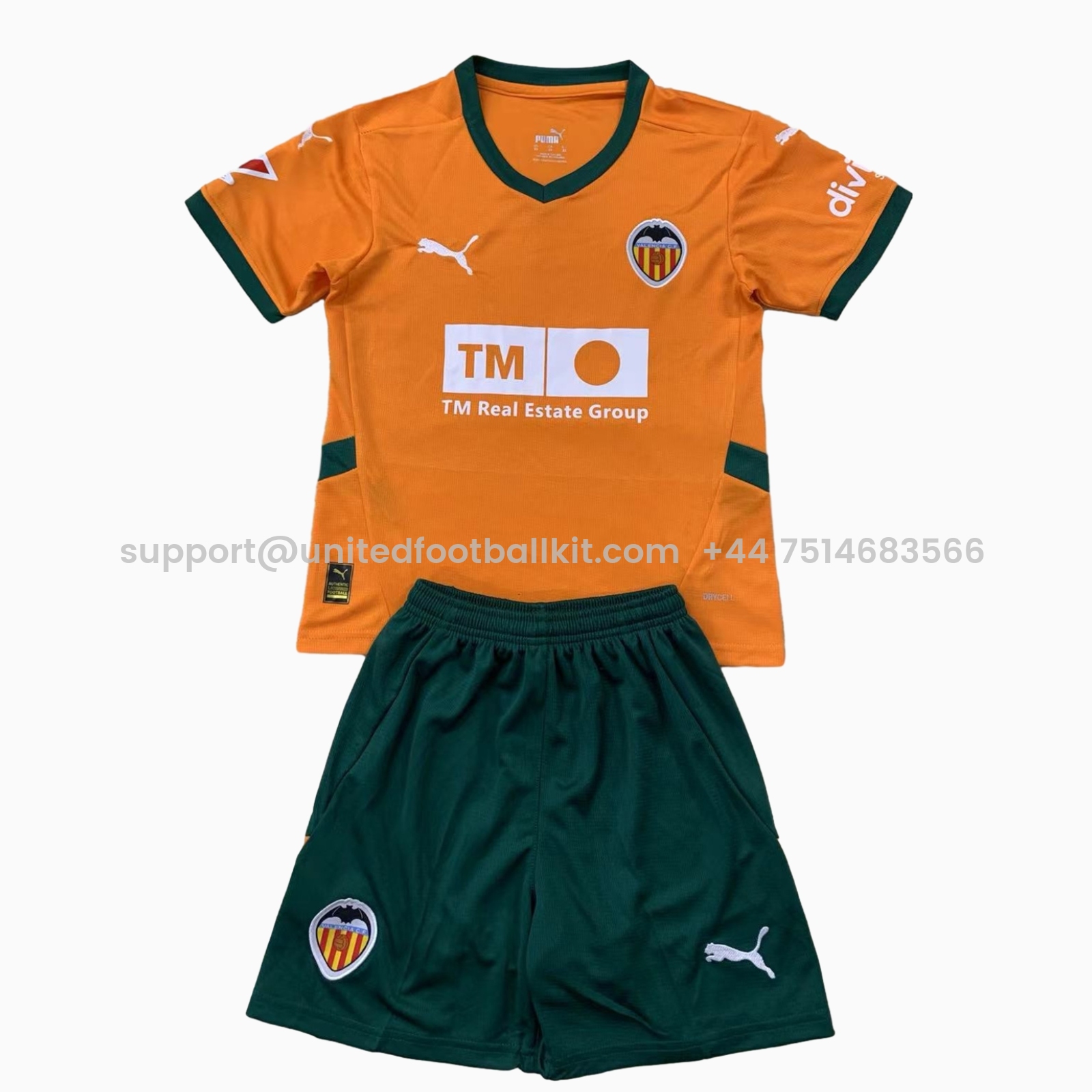 Unitedfootballkit.com | Valencia 24-25 Third Kids Kit -Customize Name, Number and Patch | Worldwide Shipping