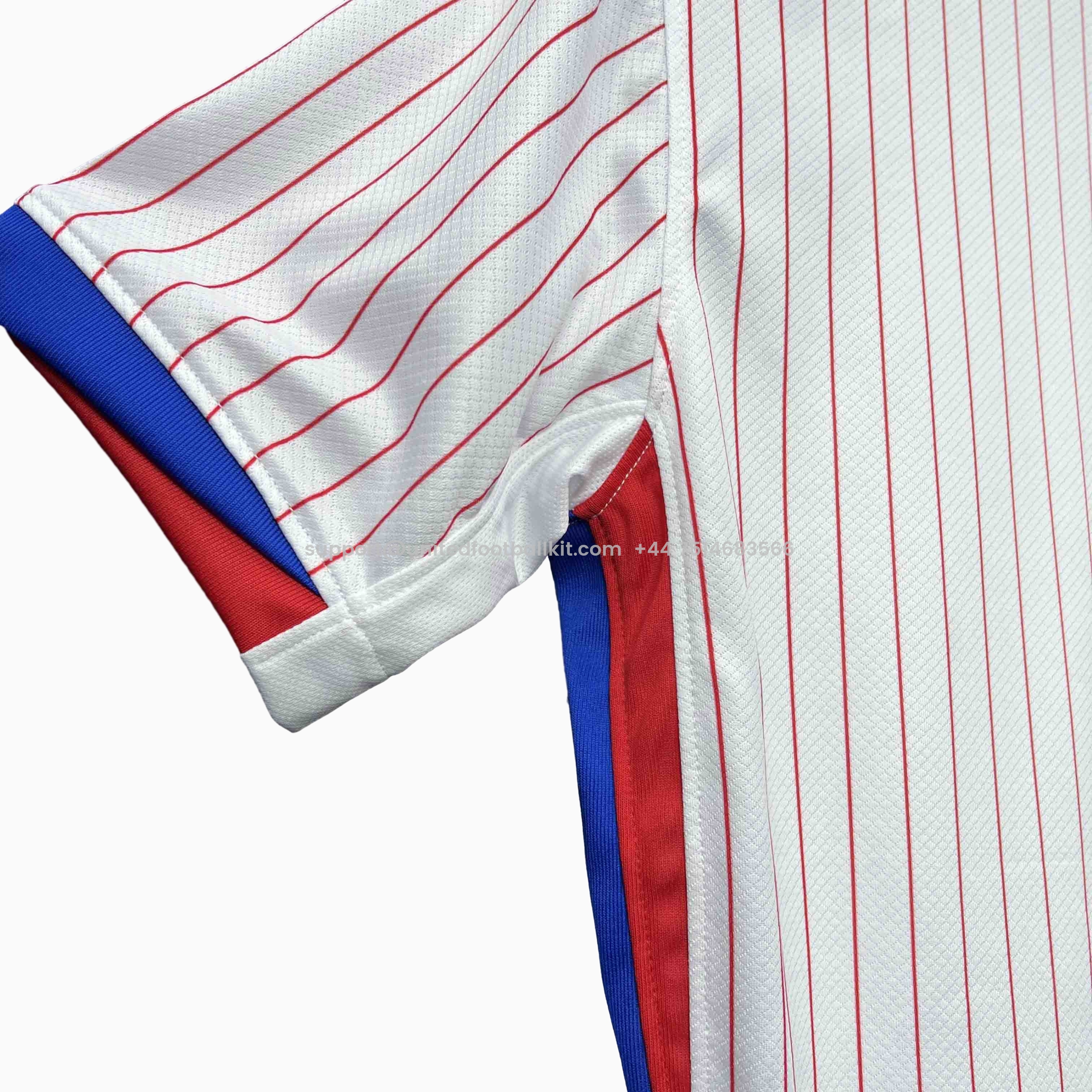 Unitedfootballkit.com | France 2024 Away Stadium Jersey - Fans Version -Customize Name, Number and Patch | Worldwide Shipping