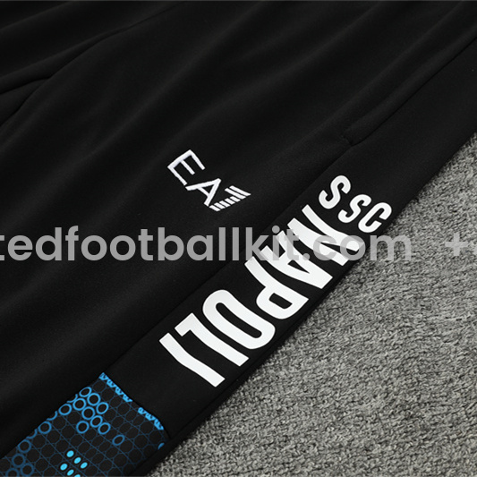 Unitedfootballkit.com | Napoli 24-25 Long Sleeve Training Set - Black Blue -Customize Name, Number and Patch | Worldwide Shipping