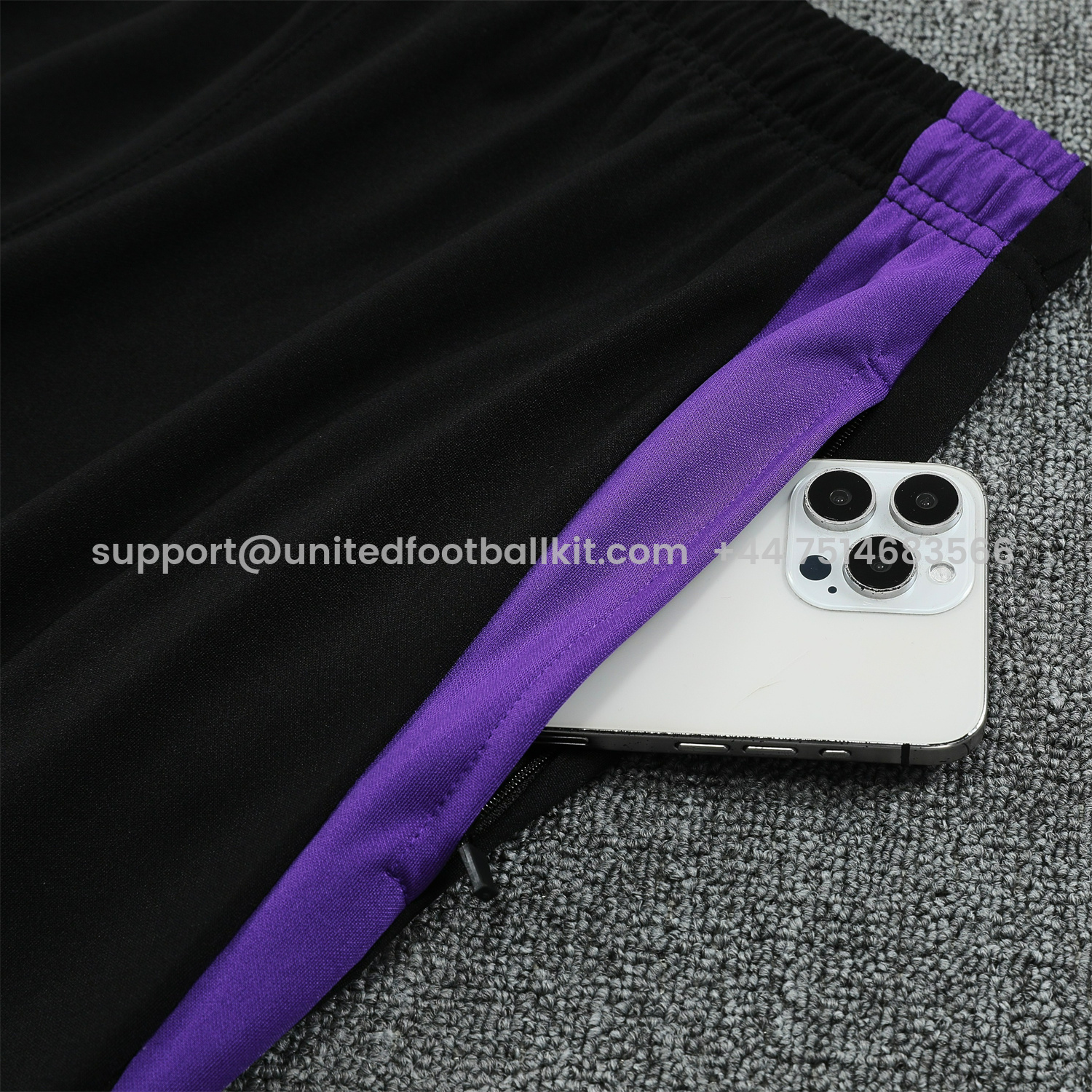 Unitedfootballkit.com | Germany 25-26 POLO Short-Sleeve Training Set - Purple Top Black Pants -Customize Name, Number and Patch | Worldwide Shipping