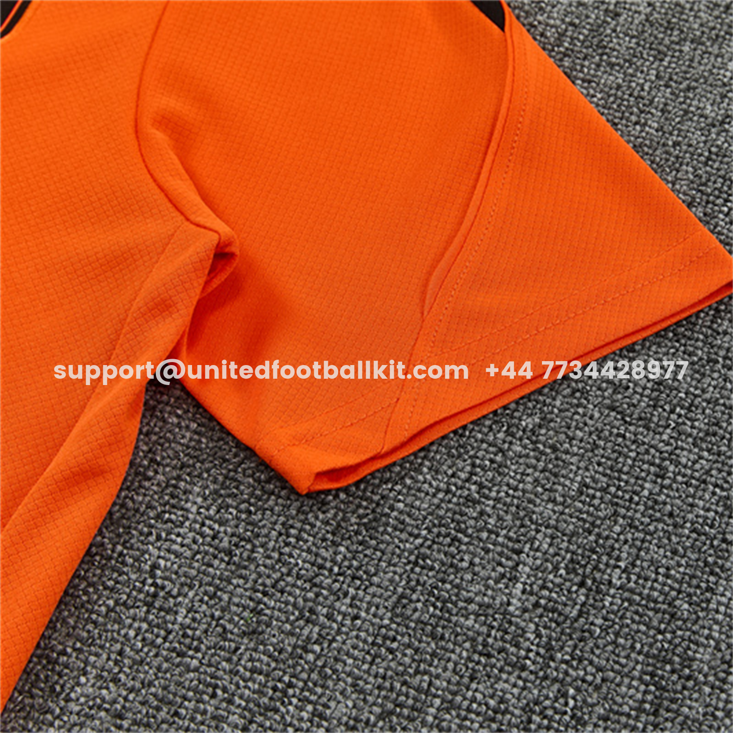 Unitedfootballkit.com | Netherlands 2026 Kids Short-Sleeve Training Set - Orange Top & Black With Orange Accents Pants -Customize Name, Number and Patch | Worldwide Shipping