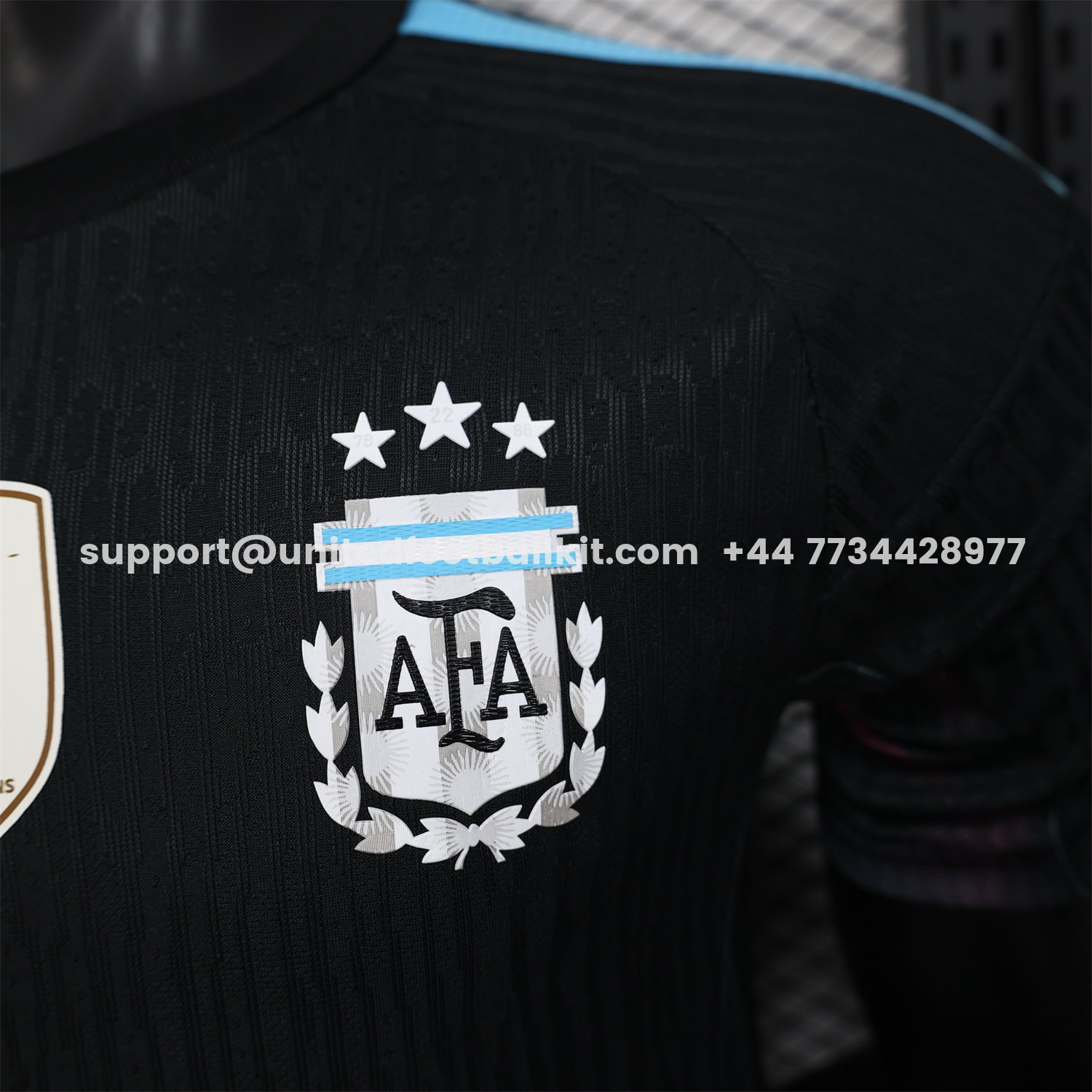 Unitedfootballkit.com | Argentina 2026 Black Pre-Match Training Jersey - Player Version -Customize Name, Number and Patch | Worldwide Shipping