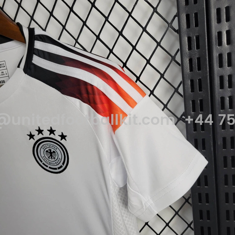 Unitedfootballkit.com | Germany 2024 Home Stadium Kids Kit -Customize Name, Number and Patch | Worldwide Shipping