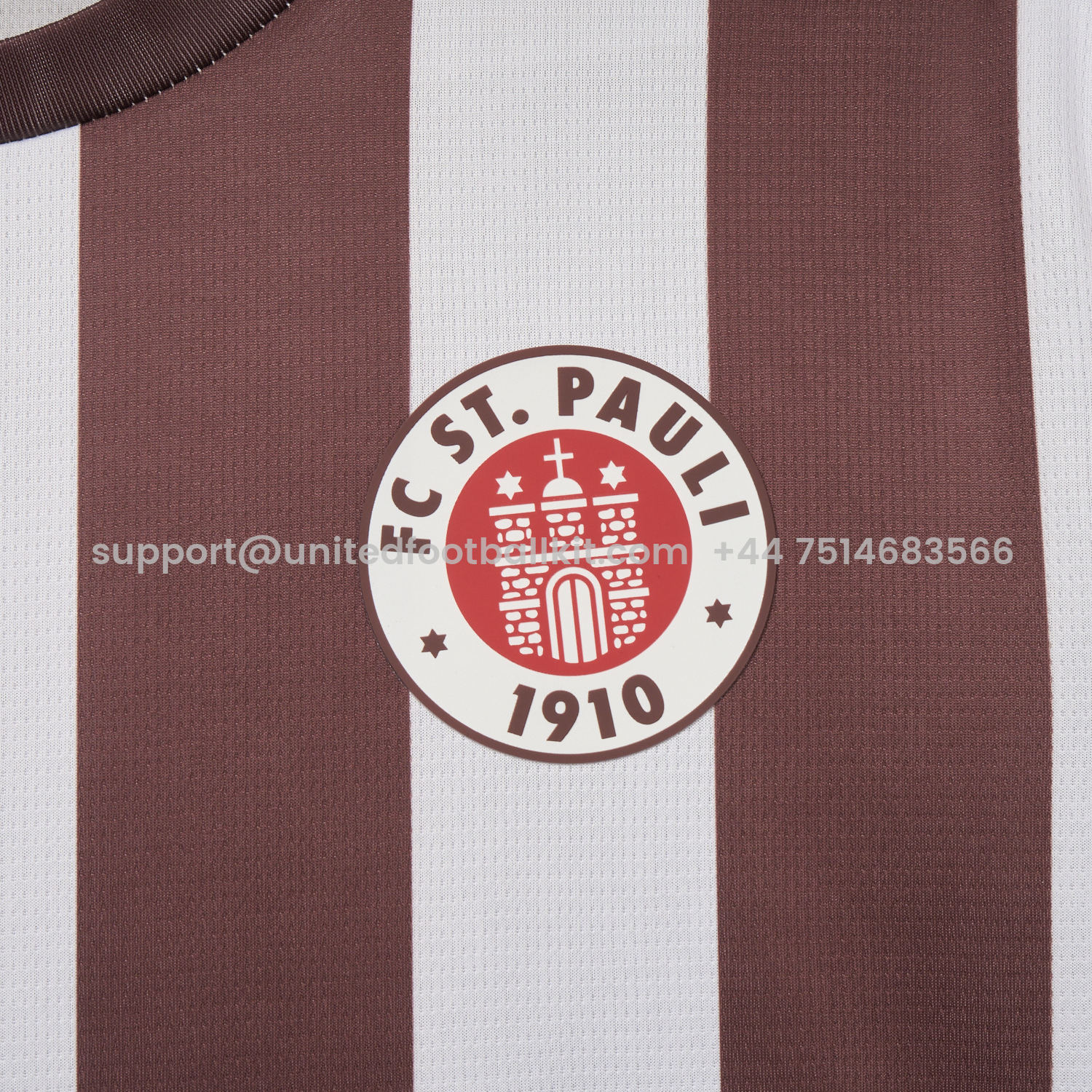 Unitedfootballkit.com | St. Pauli 25-26 Home Jersey - Fans Version -Customize Name, Number and Patch | Worldwide Shipping