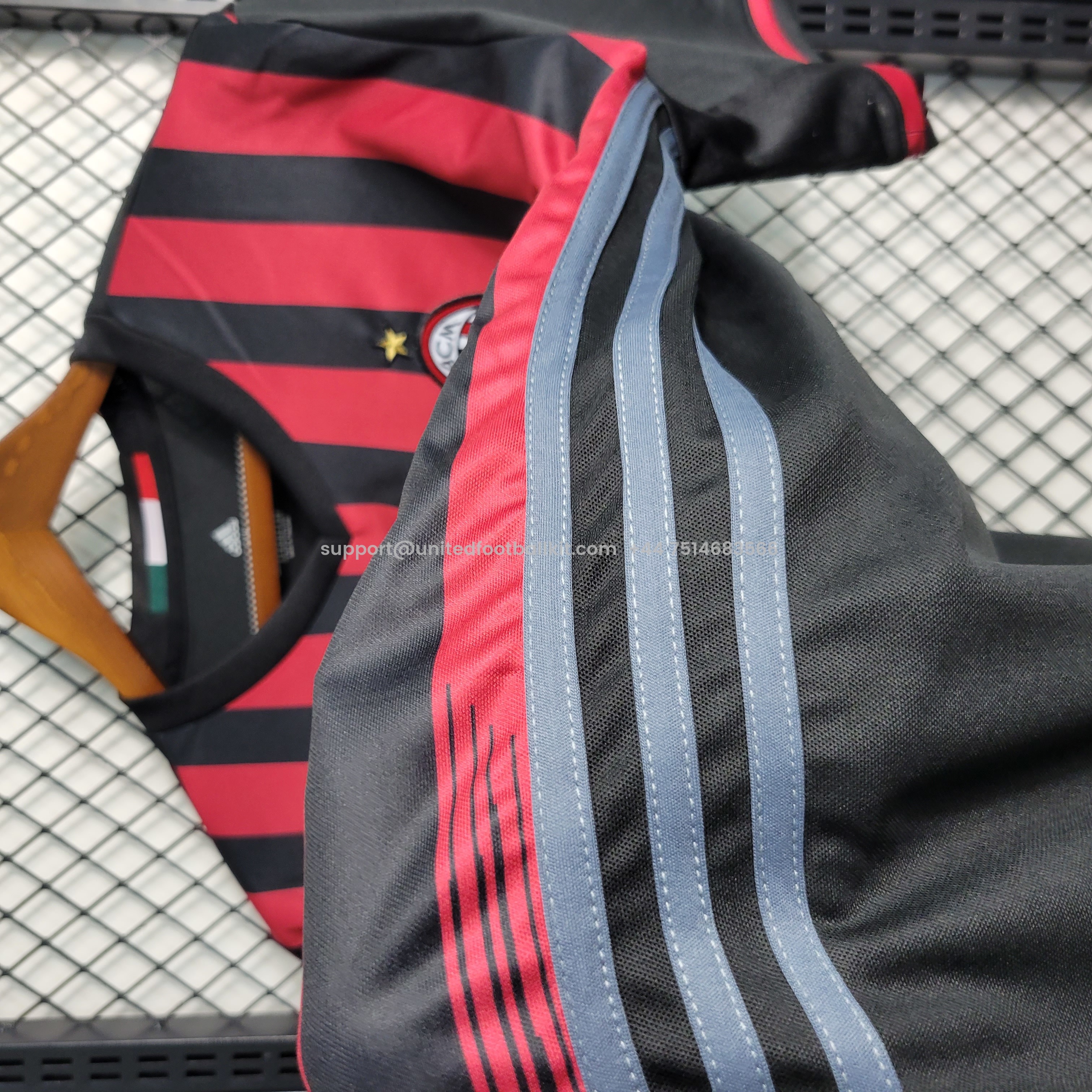 Unitedfootballkit.com | Retro AC Milan 2016-17 Home Stadium Jersey -Customize Name, Number and Patch | Worldwide Shipping