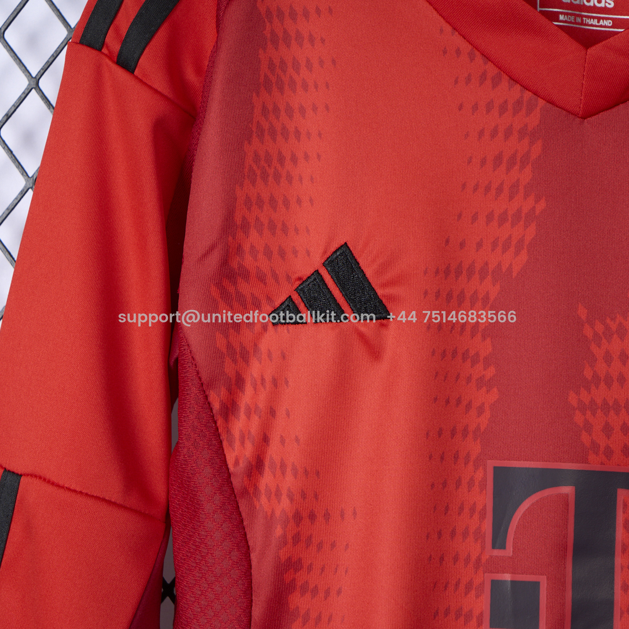 Unitedfootballkit.com | Bayern Munich 24-25 Home Long Sleeve Kids Kit - Fans Version -Customize Name, Number and Patch | Worldwide Shipping