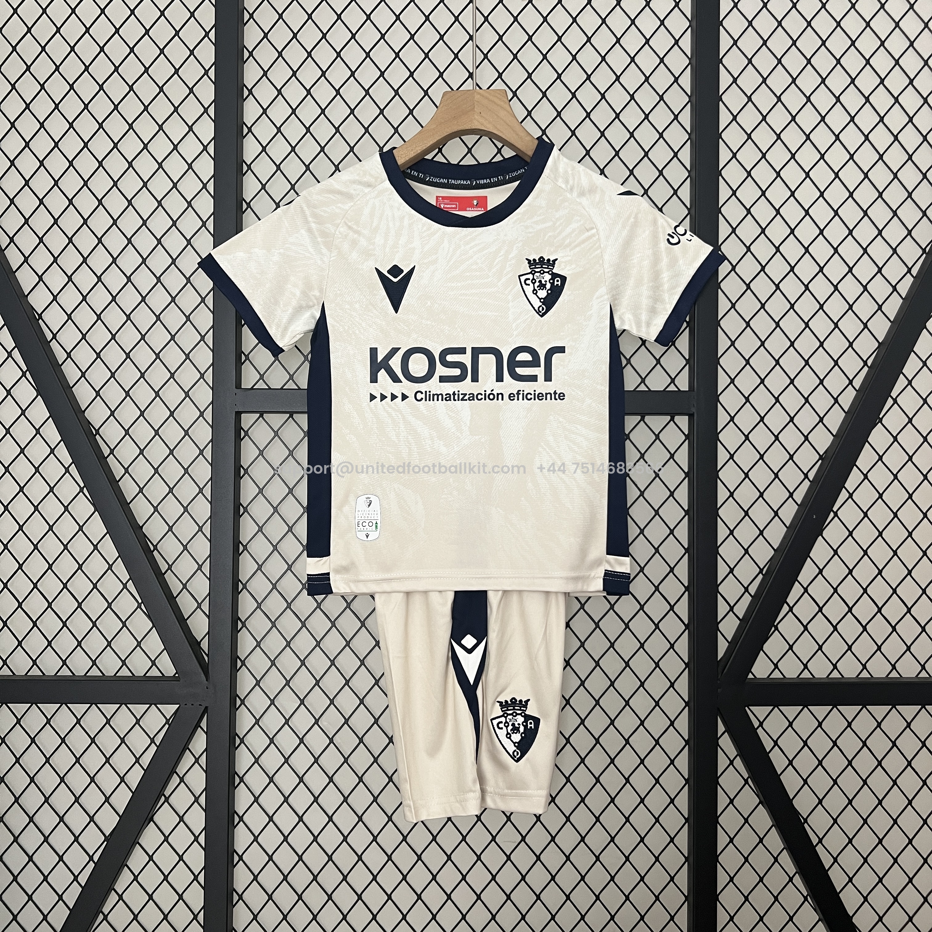 Unitedfootballkit.com | Osasuna 24-25 Away Kids Kit -Customize Name, Number and Patch | Worldwide Shipping