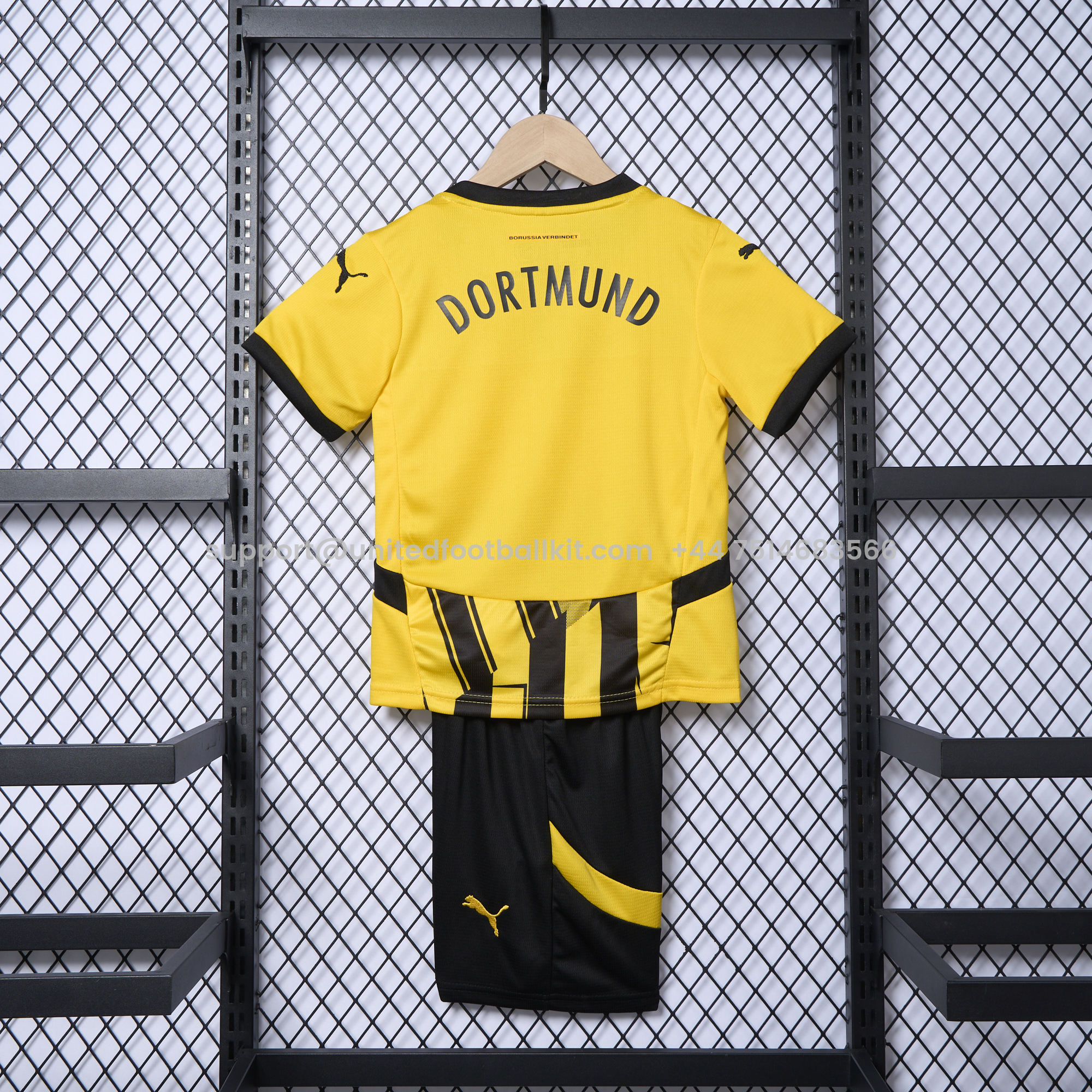 Unitedfootballkit.com | Dortmund 24-25 Cup Edition Kids Kit -Customize Name, Number and Patch | Worldwide Shipping