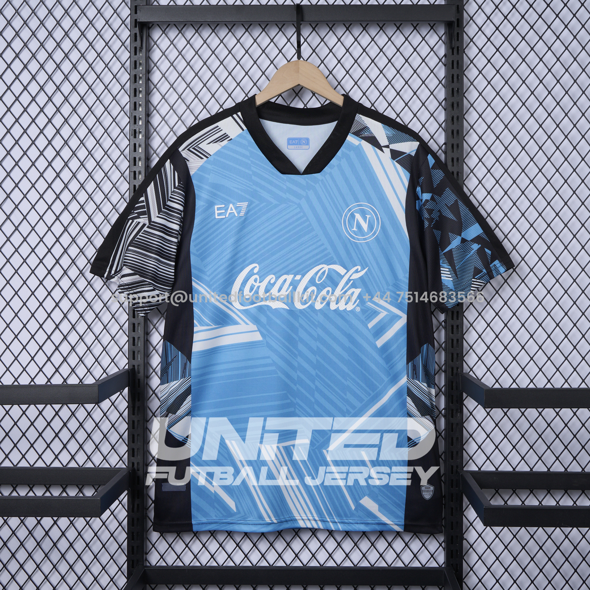 Unitedfootballkit.com | Napoli 24-25 Pre-Match Training Jersey - Fans Version -Customize Name, Number and Patch | Worldwide Shipping