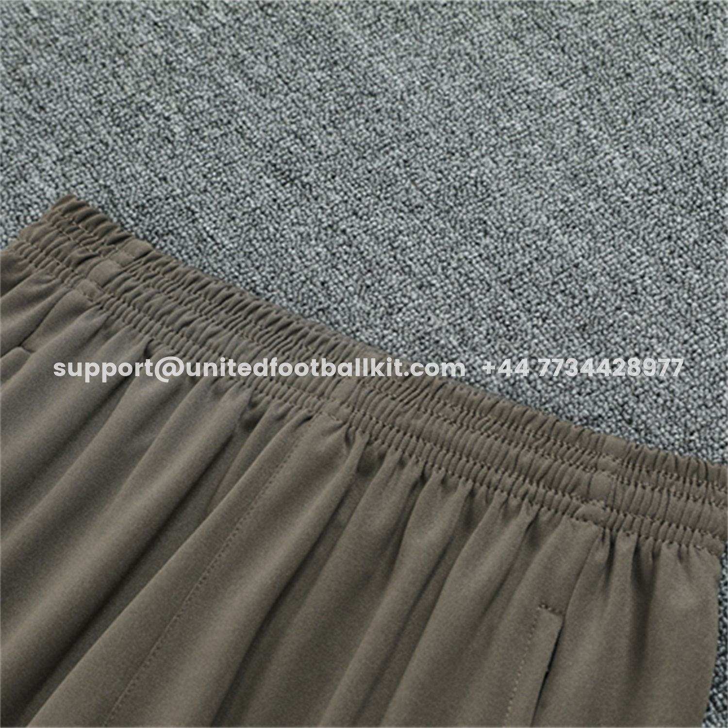 Unitedfootballkit.com | Real Madrid 25-26 Long Sleeve Training Set - Player Version - Light Green Top and Khaki Pants -Customize Name, Number and Patch | Worldwide Shipping