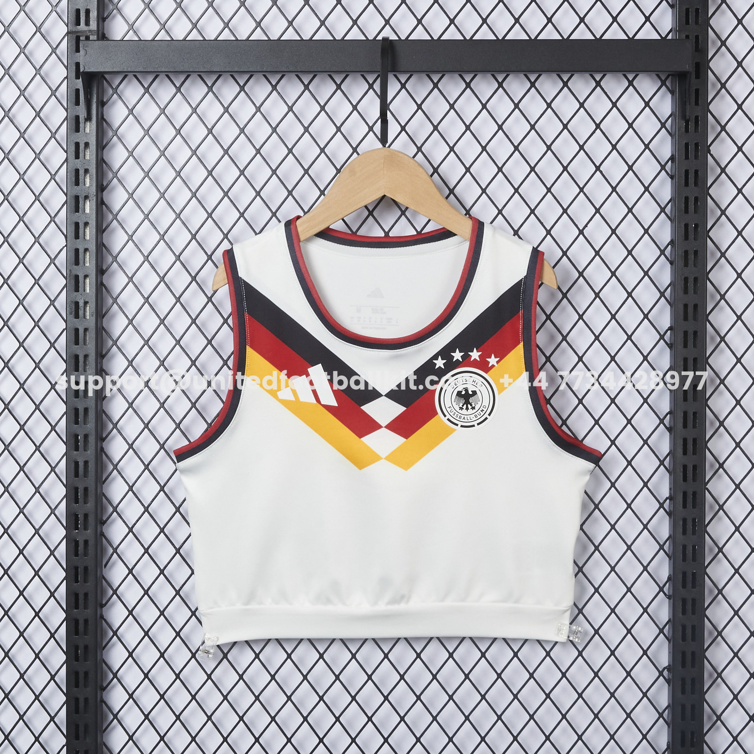 Unitedfootballkit.com | Women's Germany 2026 Home Yoga Vest -Customize Name, Number and Patch | Worldwide Shipping