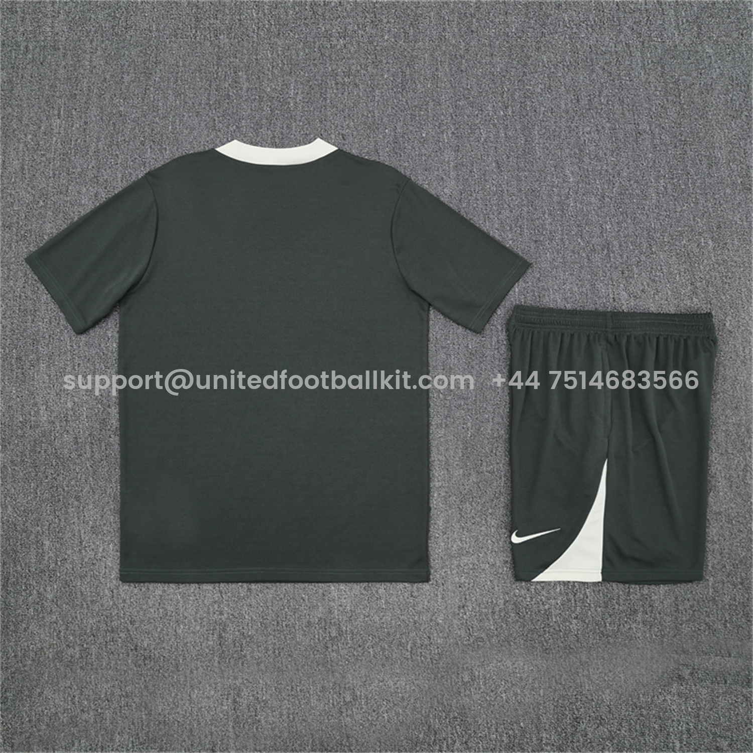 Unitedfootballkit.com | C.H.E.L.S.E.A 25-26 Kids Short-Sleeve Training Set - Army Green Top & Army Green Shorts -Customize Name, Number and Patch | Worldwide Shipping