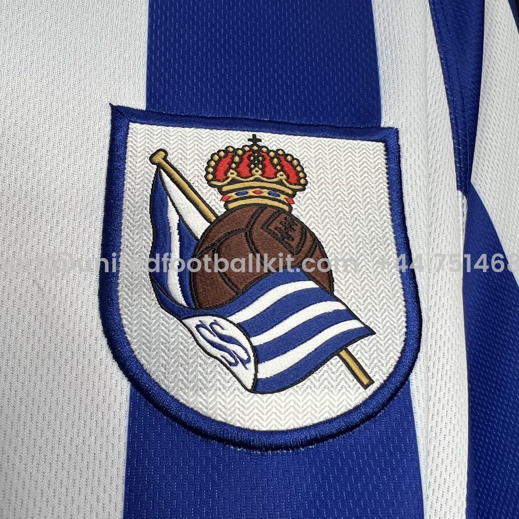 Unitedfootballkit.com | Retro Real Sociedad 2002-03 Home Jersey -Customize Name, Number and Patch | Worldwide Shipping