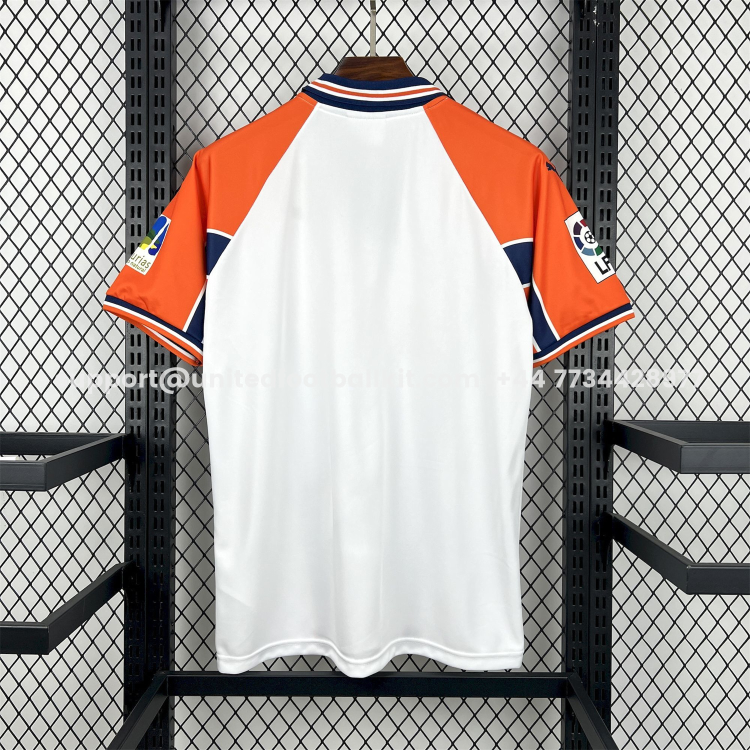 Unitedfootballkit.com | Retro Real Oviedo 2000-01 Away White Jersey -Customize Name, Number and Patch | Worldwide Shipping