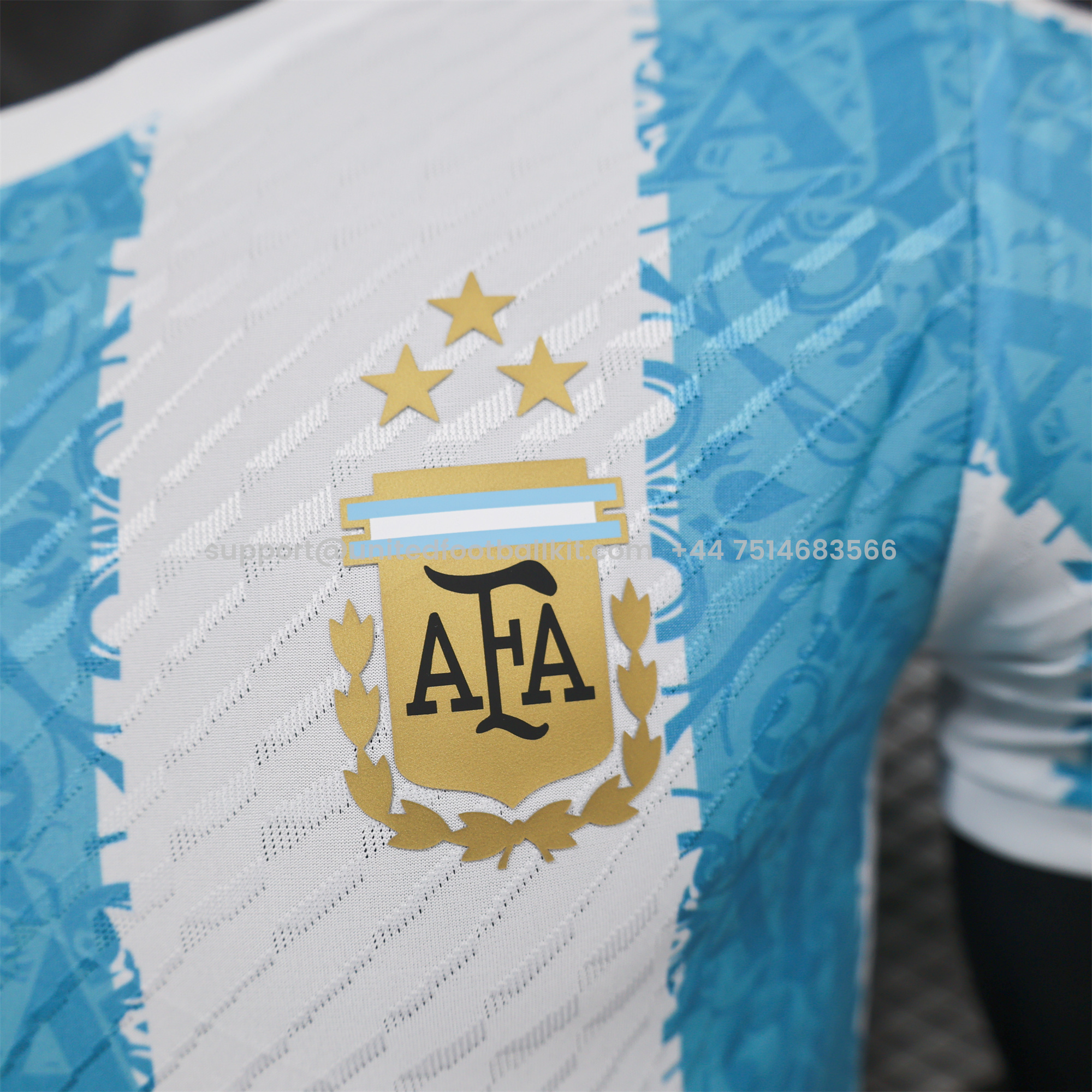 Unitedfootballkit.com | Argentina 2024 Blue and White Stripes Special Edition Jersey - Player Version -Customize Name, Number and Patch | Worldwide Shipping