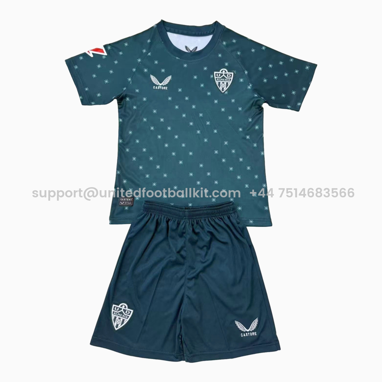 Unitedfootballkit.com | U.D. Almería 24-25 Away Kids Kit -Customize Name, Number and Patch | Worldwide Shipping