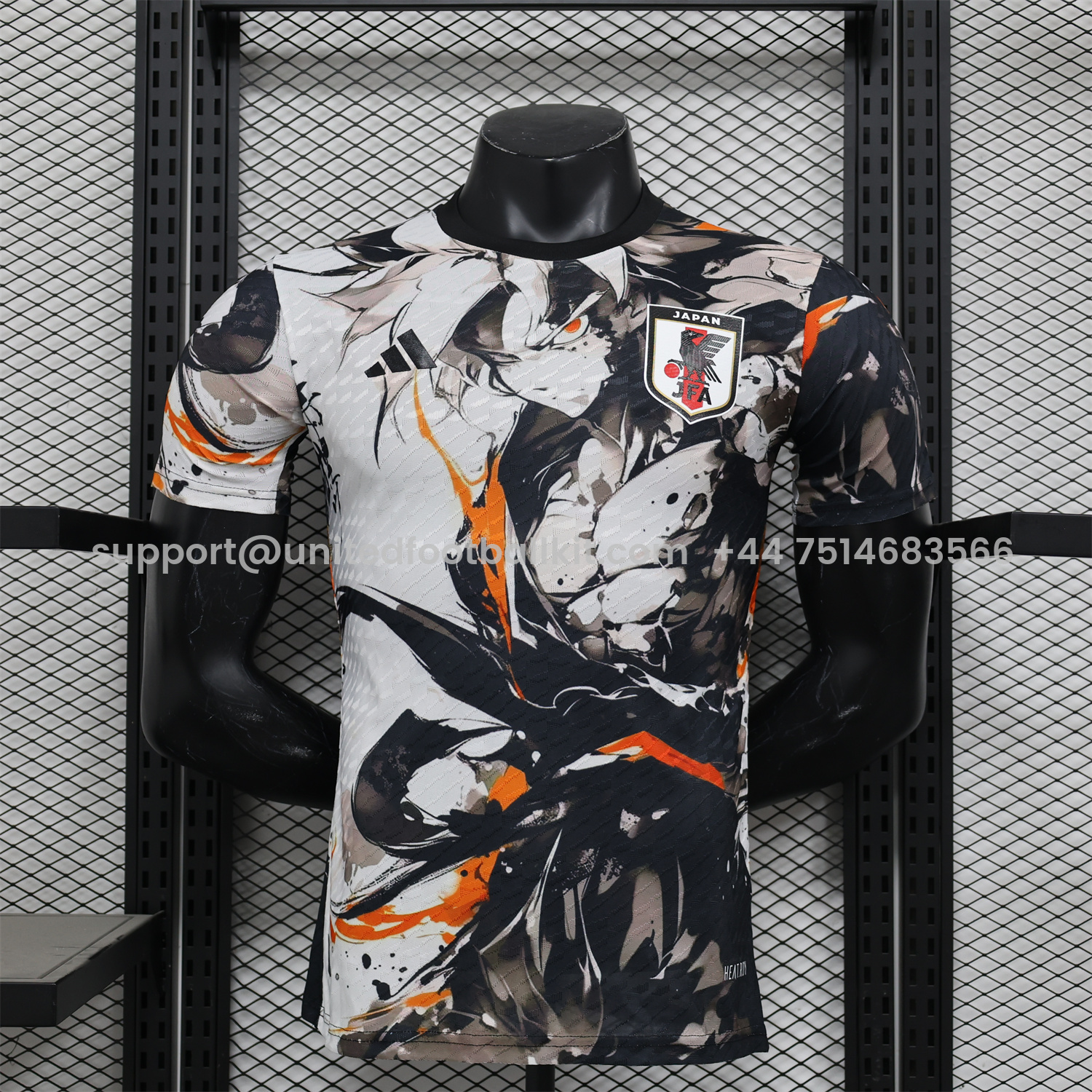 Unitedfootballkit.com | Japan 25-26 Black & White Son Goku Special Edition Jersey - Player Version -Customize Name, Number and Patch | Worldwide Shipping