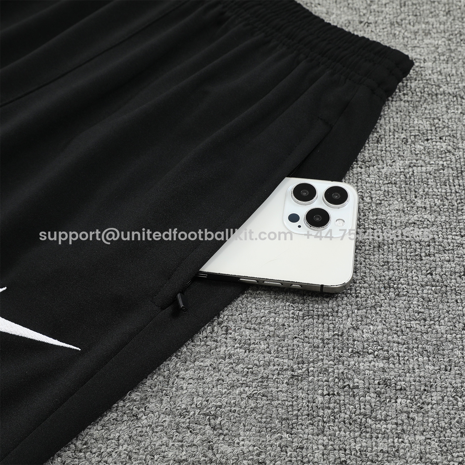 Unitedfootballkit.com | Barcelona 24-25 Training Hoodie Set - Black Hoodie and Black Pants -Customize Name, Number and Patch | Worldwide Shipping