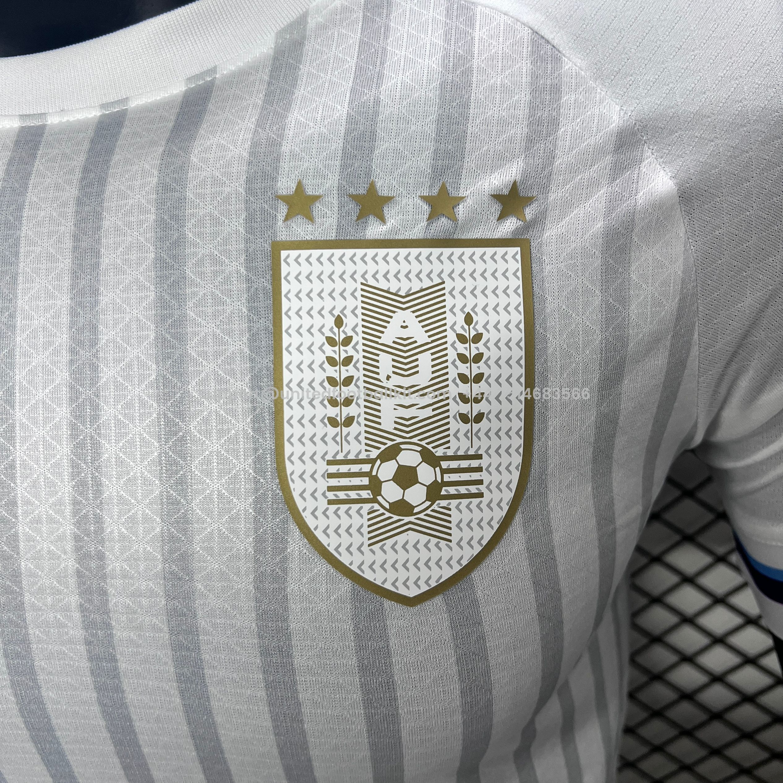 Unitedfootballkit.com | Uruguay 2024 Away Stadium Jersey - Player Version -Customize Name, Number and Patch | Worldwide Shipping