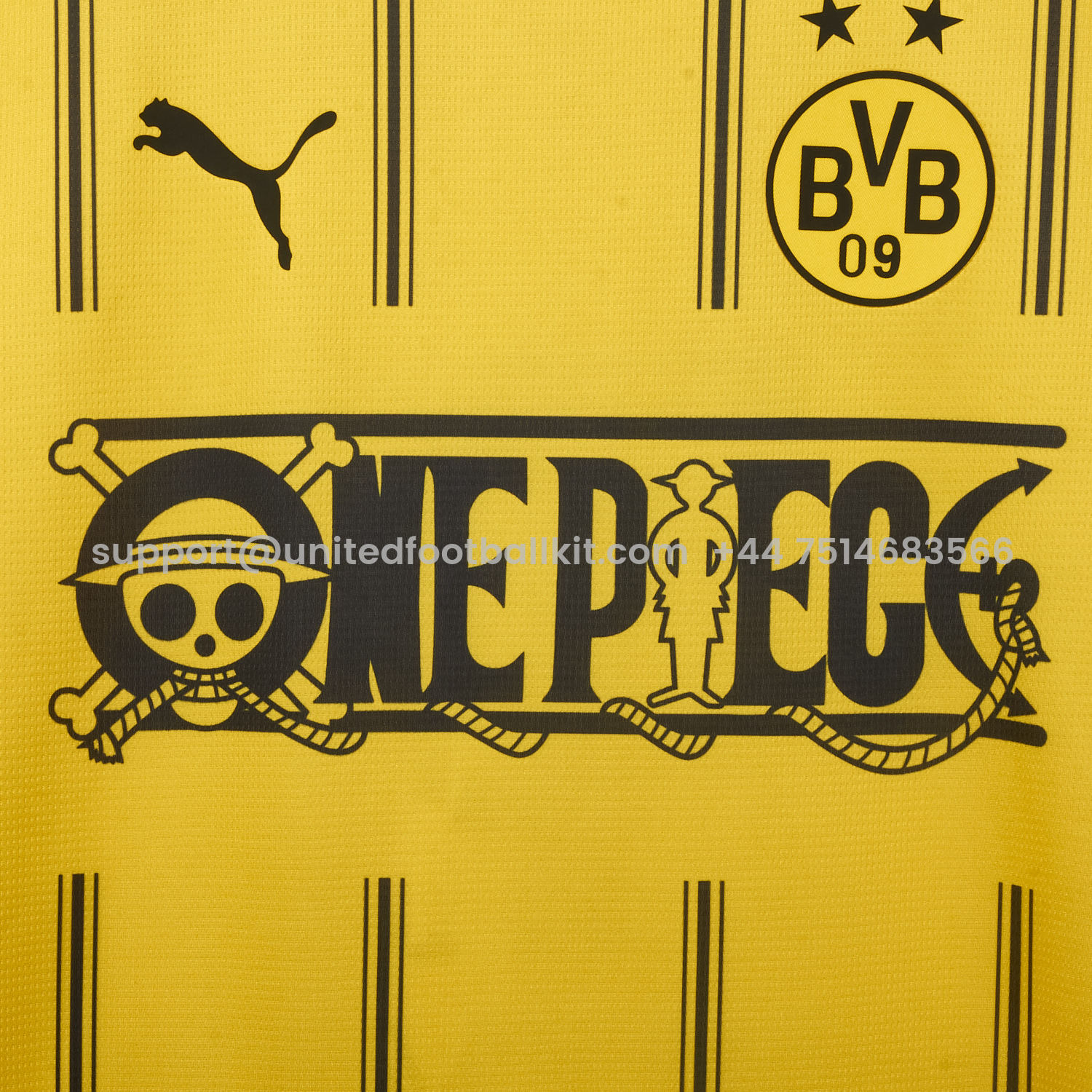 Unitedfootballkit.com | Dortmund x One Piece 24-25 Special Edition Jersey - Fans Version -Customize Name, Number and Patch | Worldwide Shipping