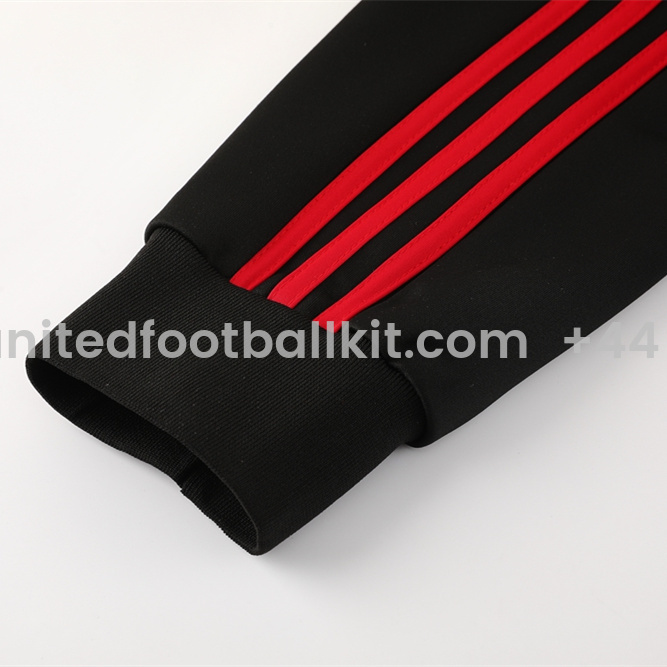 Unitedfootballkit.com | Manchester United 24-25 Jacket Training Tracksuit - Red Top and Black Pants -Customize Name, Number and Patch | Worldwide Shipping