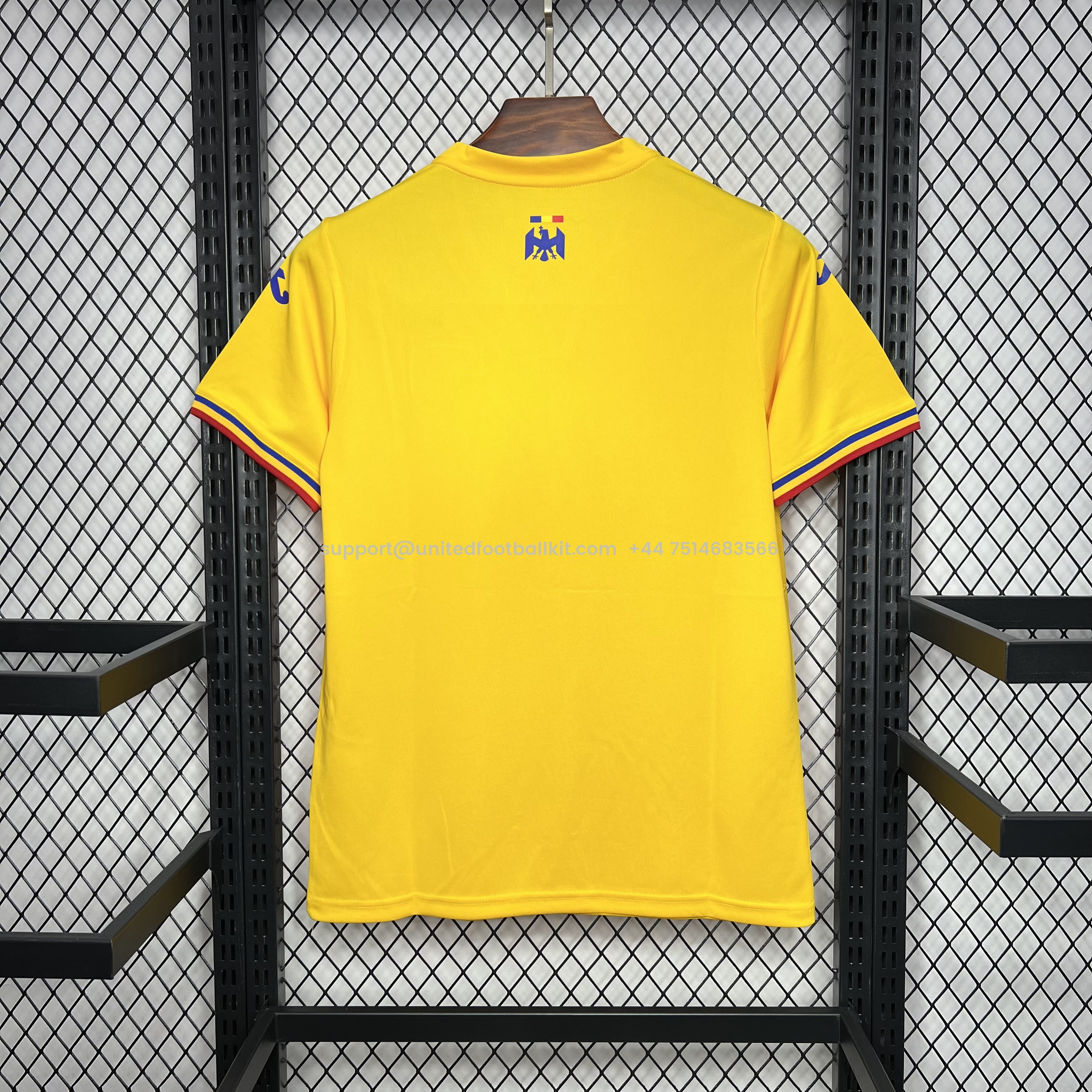 Unitedfootballkit.com | Romania 2024 Home Stadium Jersey - Fans Version -Customize Name, Number and Patch | Worldwide Shipping