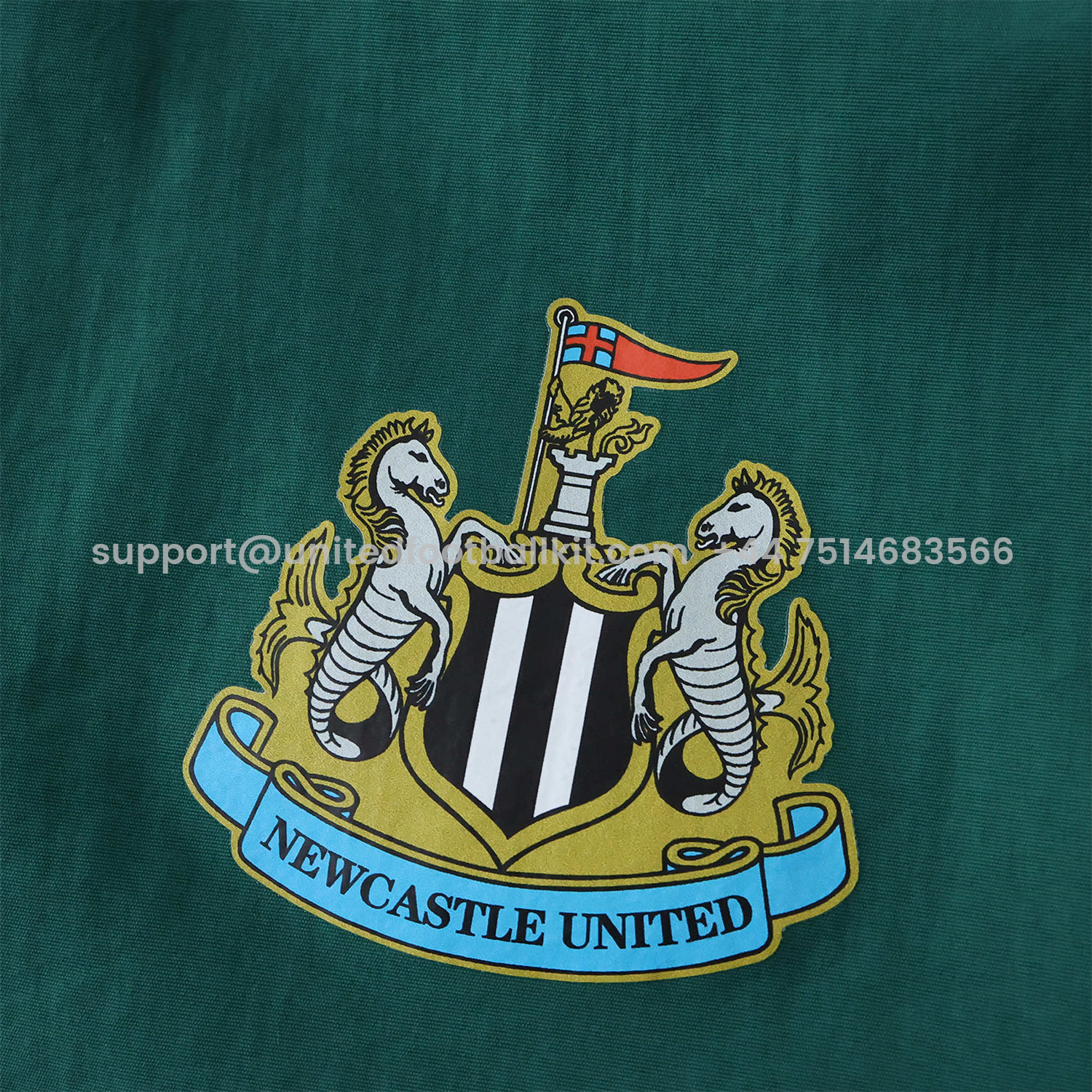 Unitedfootballkit.com | Newcastle United 24-25 Retro Style Double Sided Reversible Windbreaker - Green & Yellow -Customize Name, Number and Patch | Worldwide Shipping