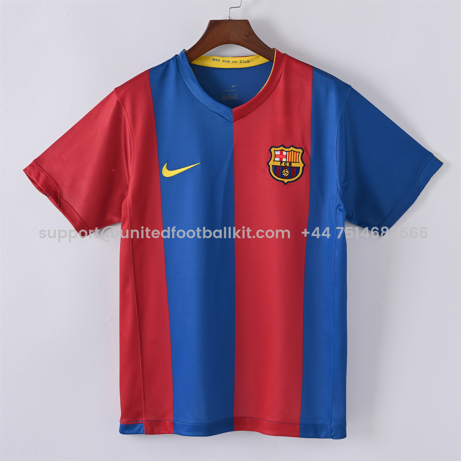 Unitedfootballkit.com | Retro Barcelona 06-07 Home Unsponsored Jersey -Customize Name, Number and Patch | Worldwide Shipping