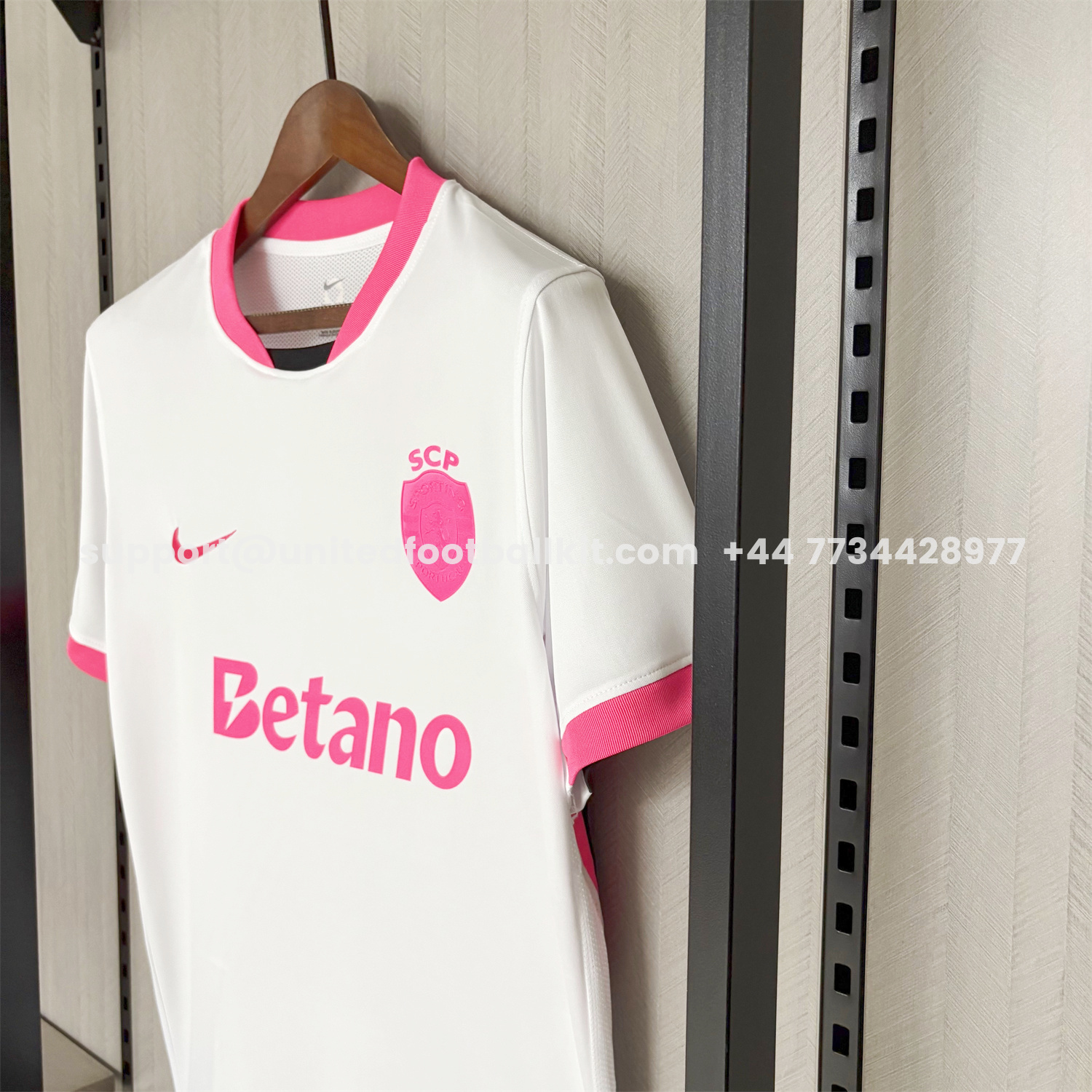 Unitedfootballkit.com | Sporting CP 25-26 Pink And White Special Jersey - Fans Version -Customize Name, Number and Patch | Worldwide Shipping
