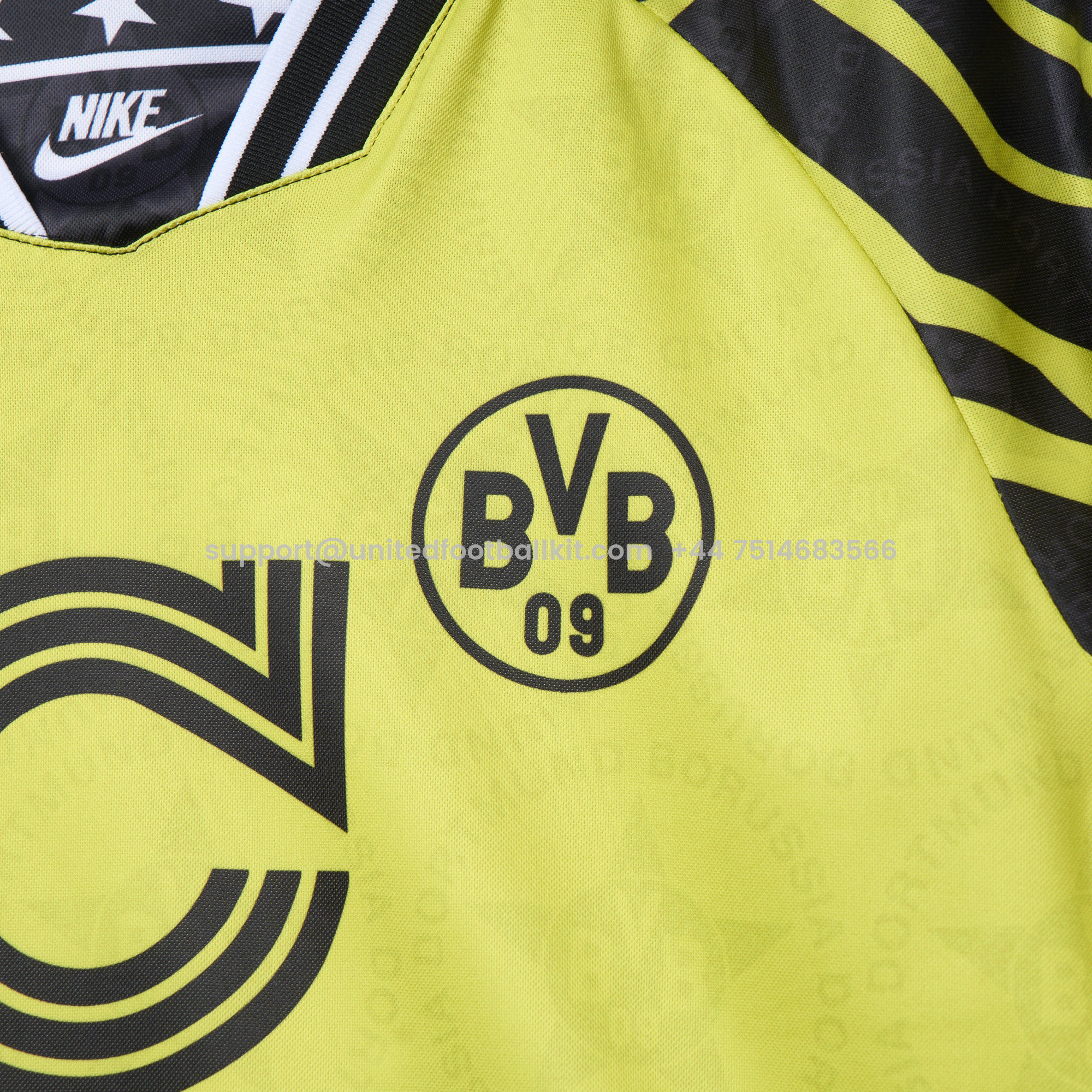 Unitedfootballkit.com | Dortmund Retro 94-95 Home Shirt -Customize Name, Number and Patch | Worldwide Shipping