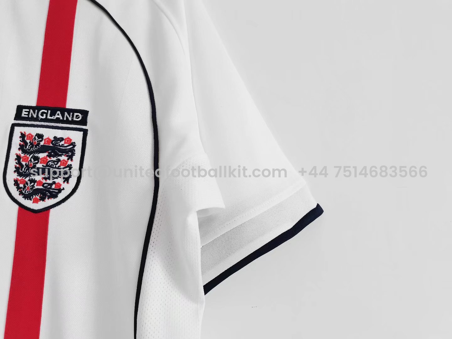 Unitedfootballkit.com | Retro England 2002 Home Stadium Jersey -Customize Name, Number and Patch | Worldwide Shipping