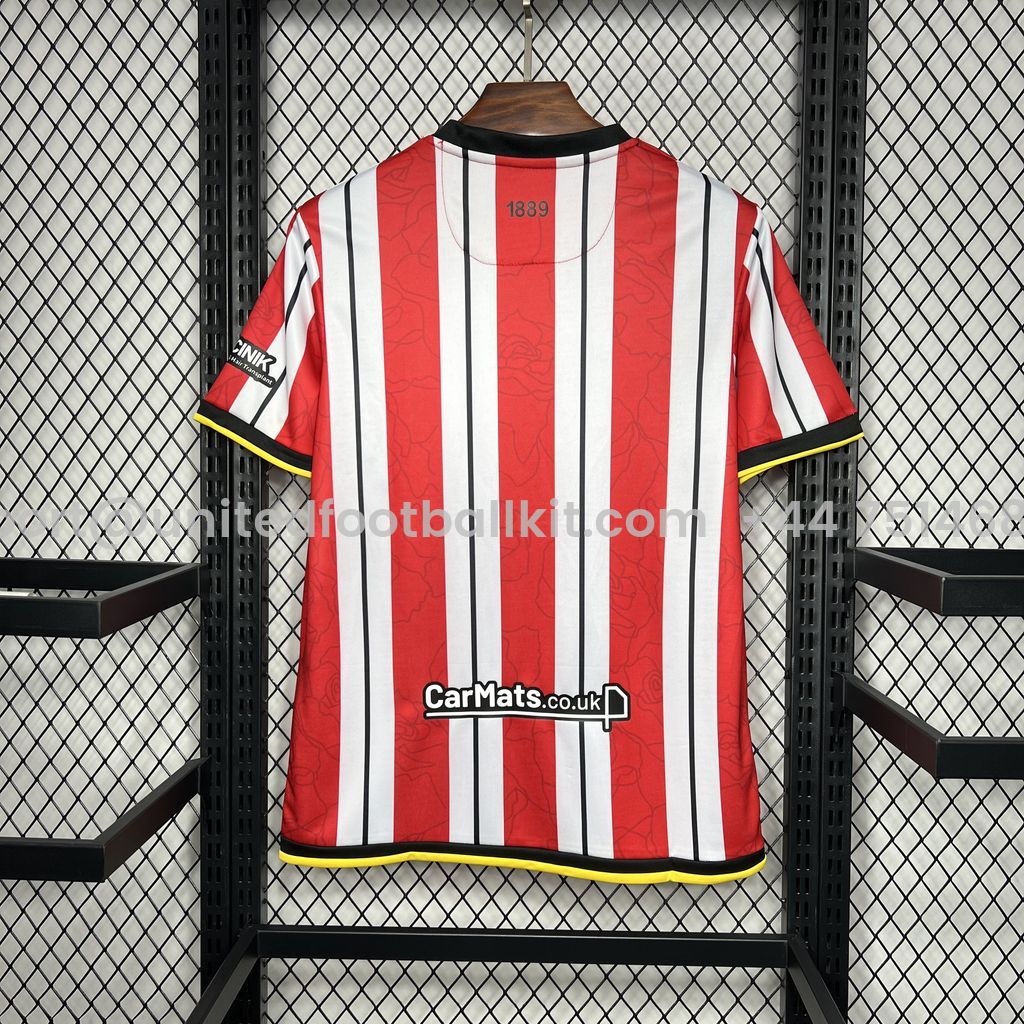 Unitedfootballkit.com | Sheffield United 24-25 Home Stadium Jersey -Customize Name, Number and Patch | Worldwide Shipping